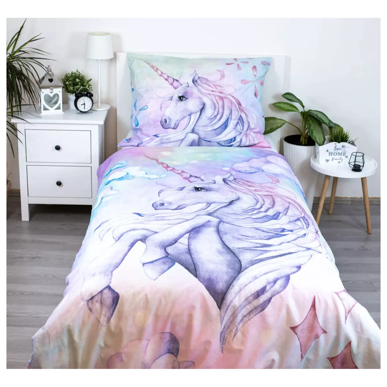 Unicorn Pastel Rainbow poszwa na kołdrę zdjęcie produktu