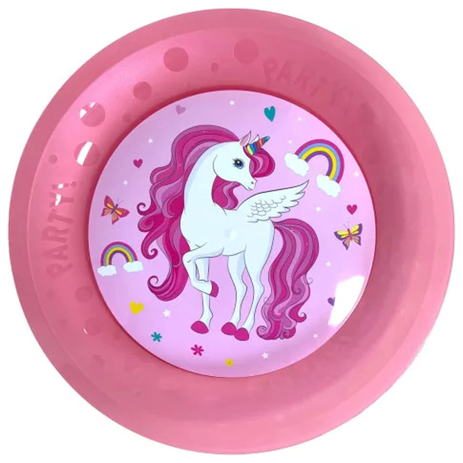 Unicorn Rainbow Colors mikro premium plastikowe płaskie talerze, zestaw 4-częściowy 21 cm zdjęcie produktu
