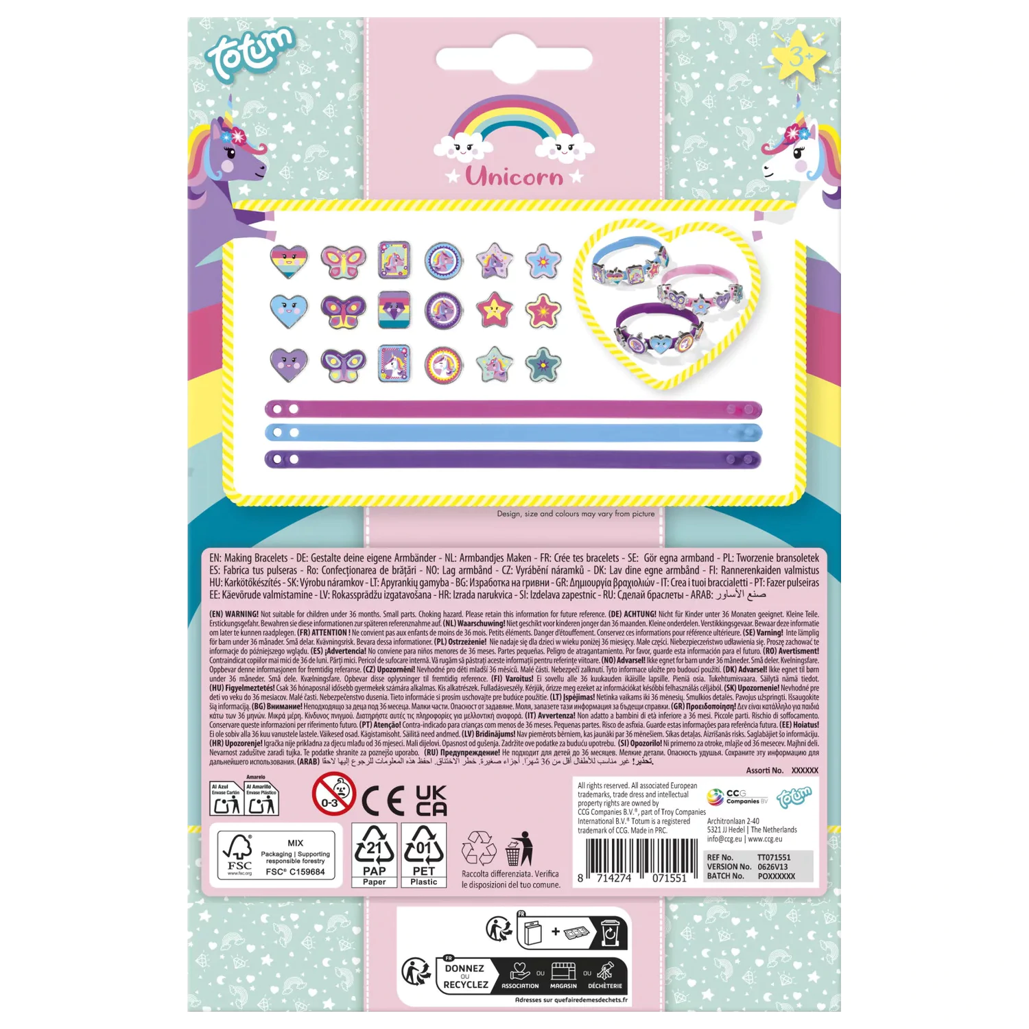 Zestaw do Robienia Bransoletek Unicorn Rainbow zdjęcie produktu
