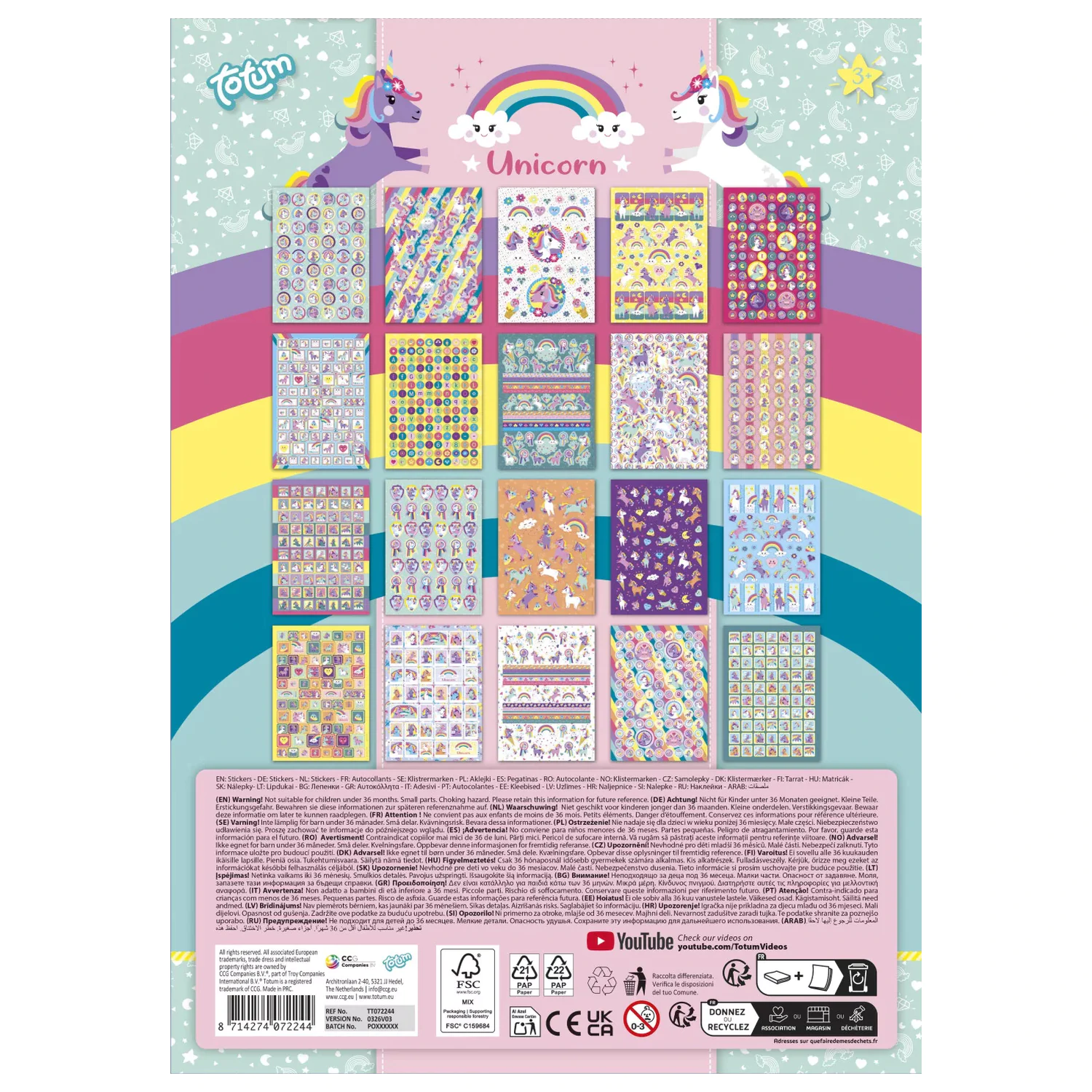 Unicorn Rainbow Zestaw Naklejek 1000 szt. zdjęcie produktu