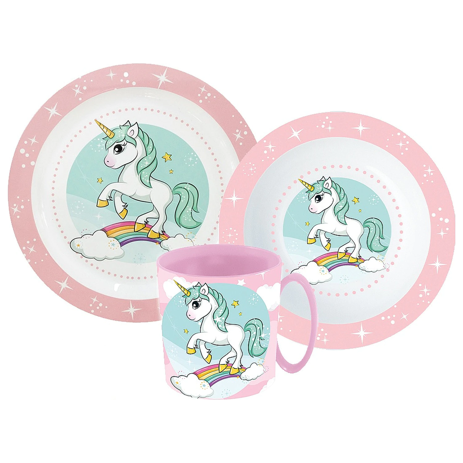 Zestaw naczyń Unicorn Range, Micro Plastic Set z Kubkiem zdjęcie produktu