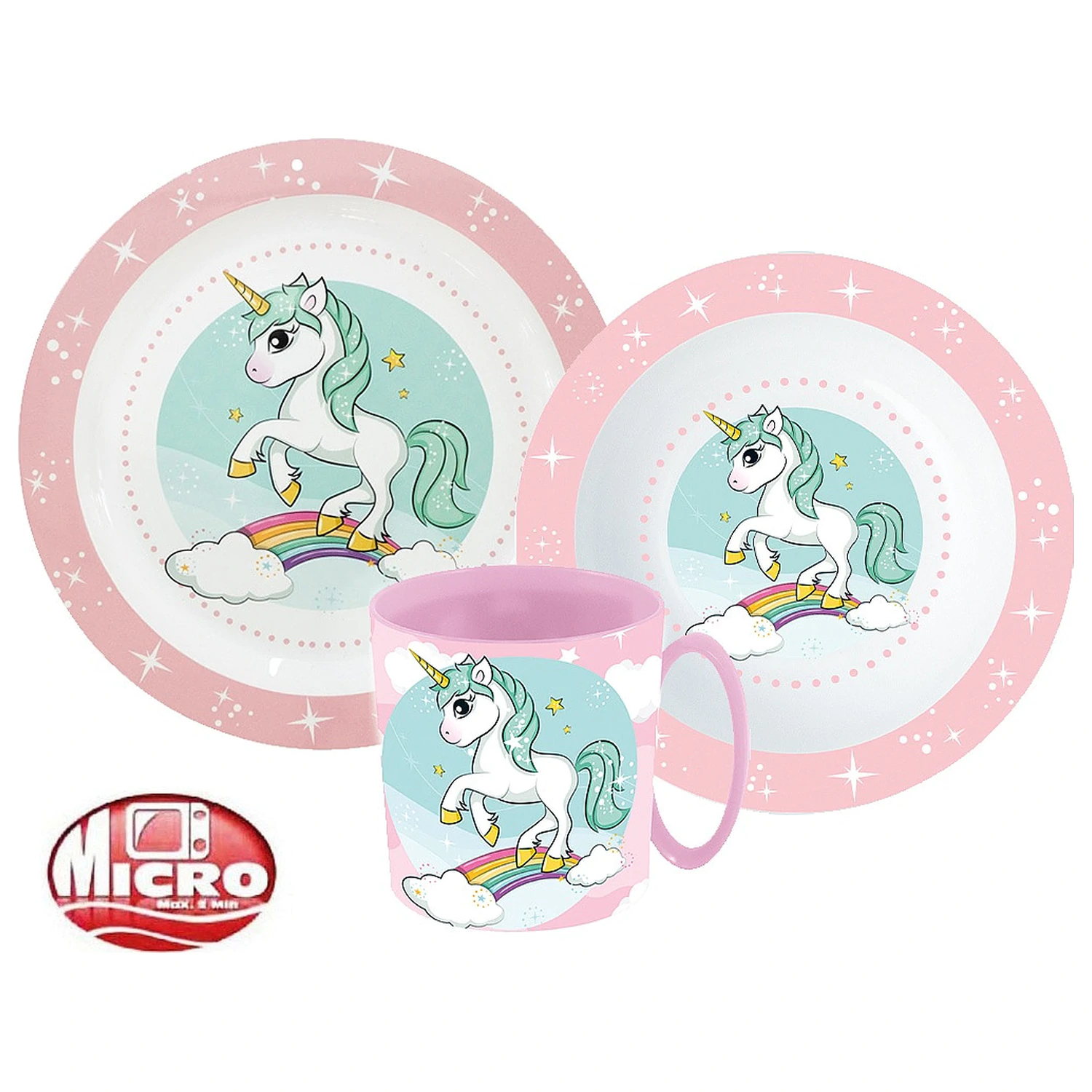 Zestaw naczyń Unicorn Range, Micro Plastic Set z Kubkiem zdjęcie produktu