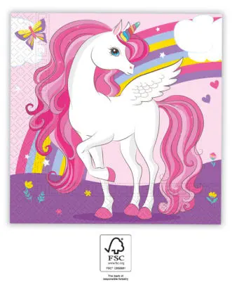 Serwetki Unicorn, 20-pak, 33x33 cm, FSC zdjęcie produktu