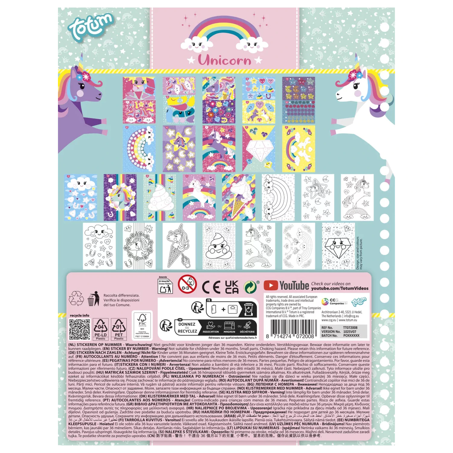 Unicorn Totem Sticker Creative Set zdjęcie produktu