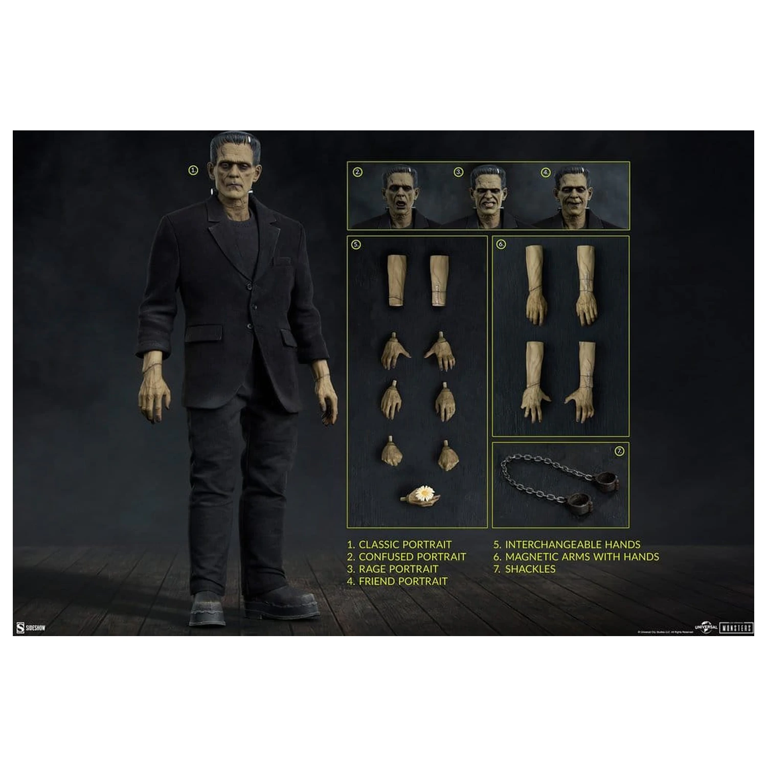 Universal Monsters Action Figure 1/6 Frankenstein (Deluxe Plus Edition) 33 cm zdjęcie produktu