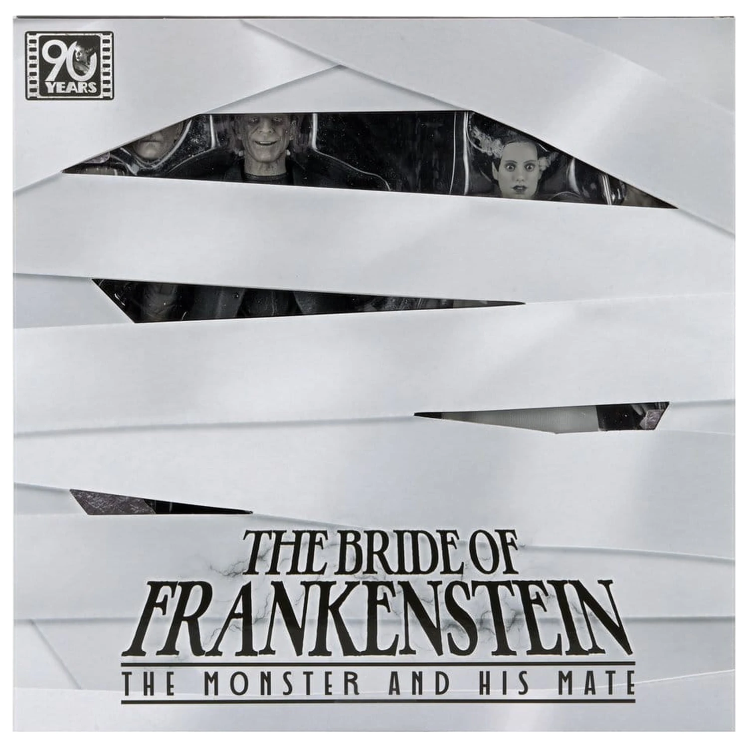 Universal Monsters 2-pak figurek Bride of Frankenstein 90th Anniversary The Monster & His Mate (B&W) 18 cm zdjęcie produktu