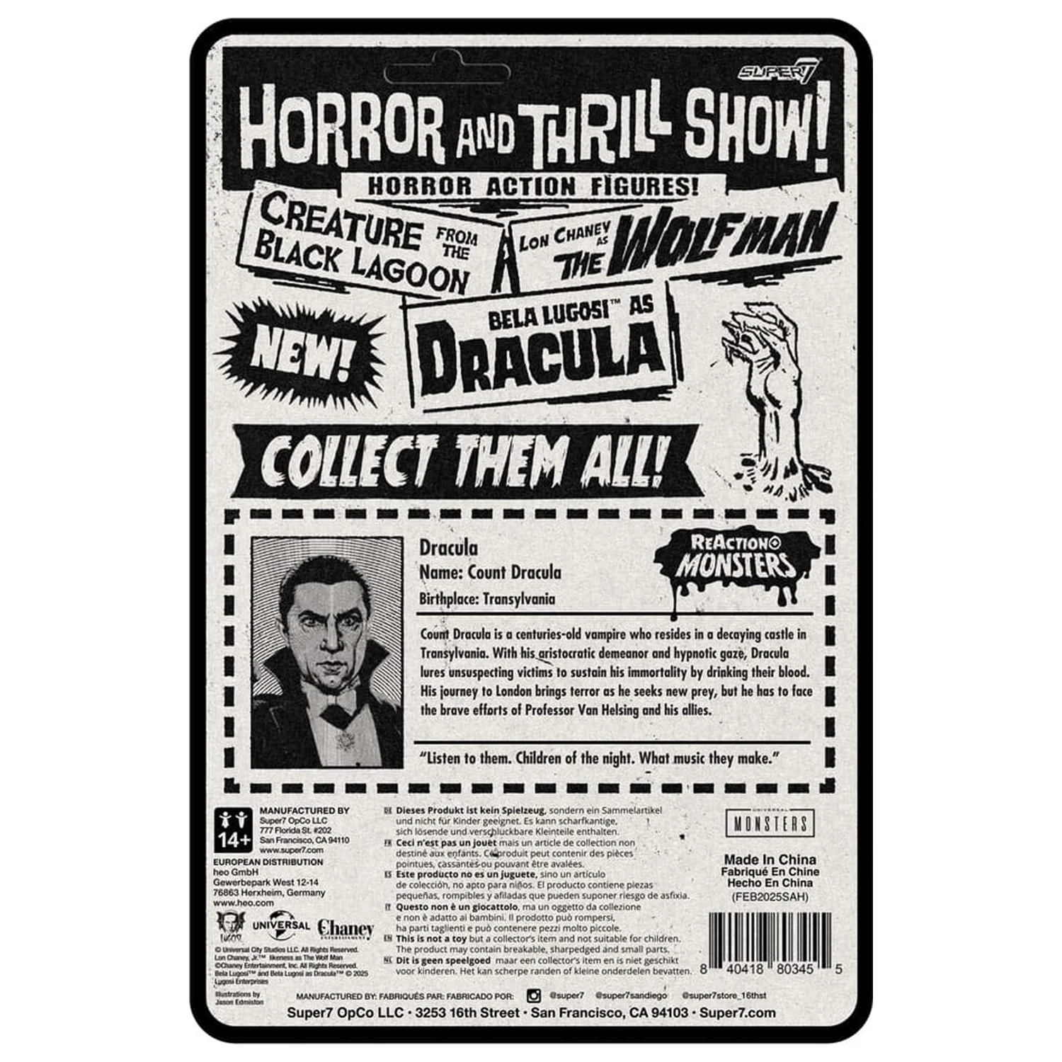 Universal Monsters ReAction+ Figurka Akcji Wave 1 Dracula 10 cm zdjęcie produktu