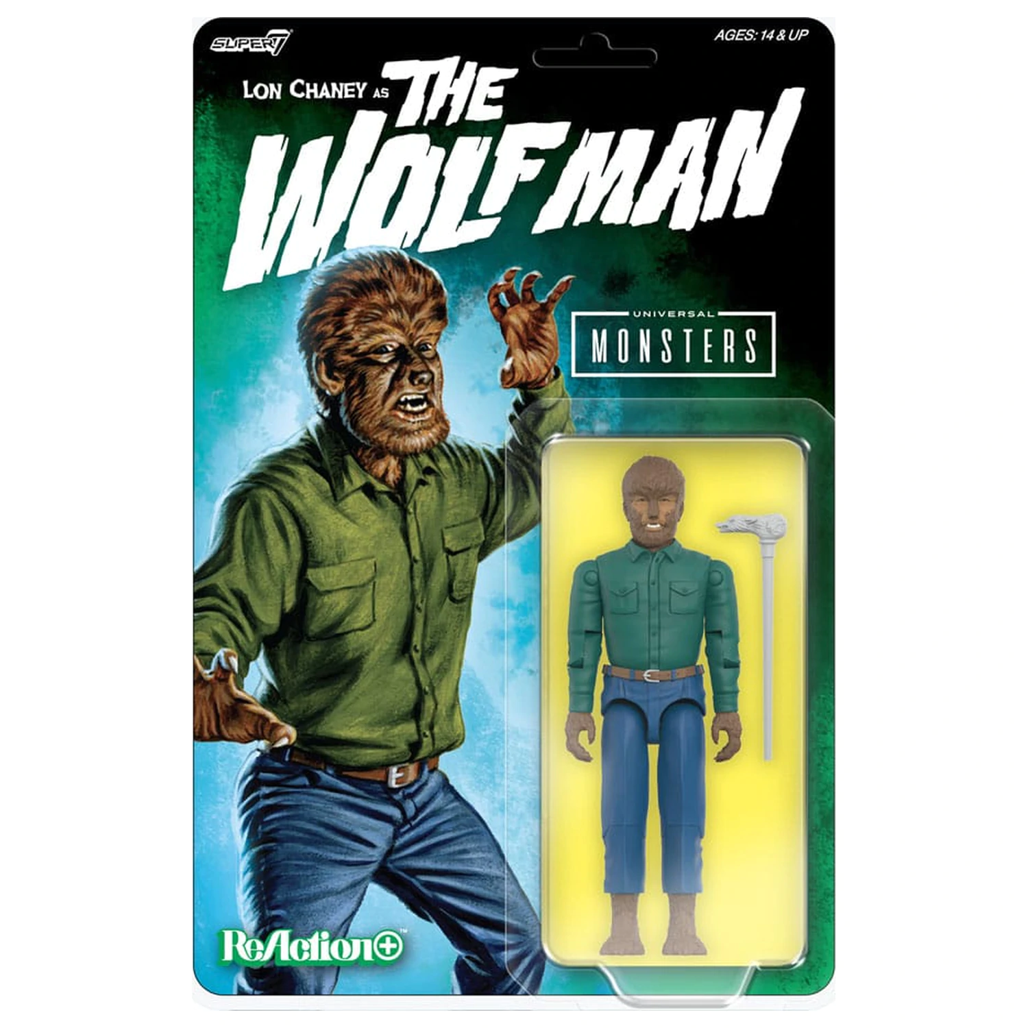 Universal Monsters ReAction+ Action Figure Wave 1 The Wolf Man 10 cm zdjęcie produktu