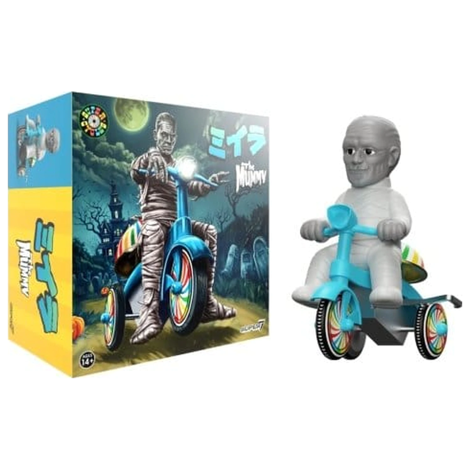 Universal Monsters Super Cycles Pojazd The Mummy (Jasnoszary z Niebieskim Trike) zdjęcie produktu