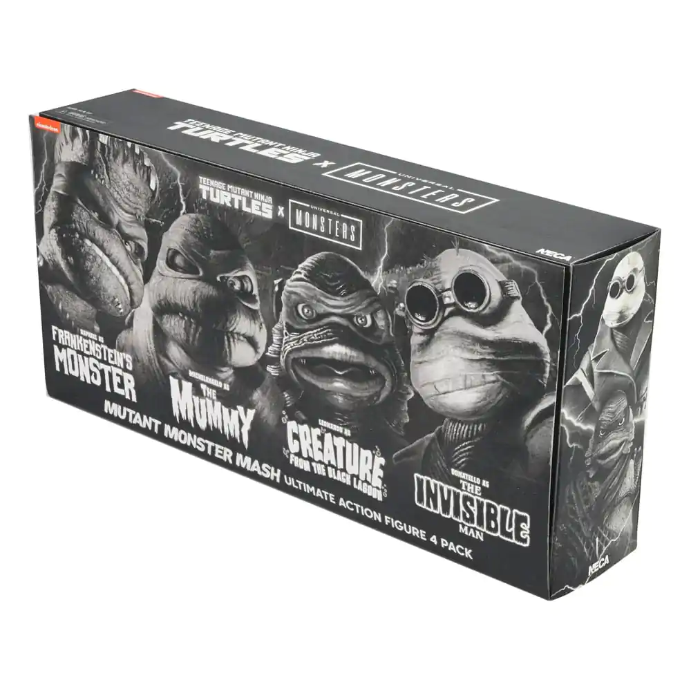 Universal Monsters x Teenage Mutant Ninja Turtles Figurki Akcji 4-Pack Żółwie Czarno-Białe 18 cm zdjęcie produktu