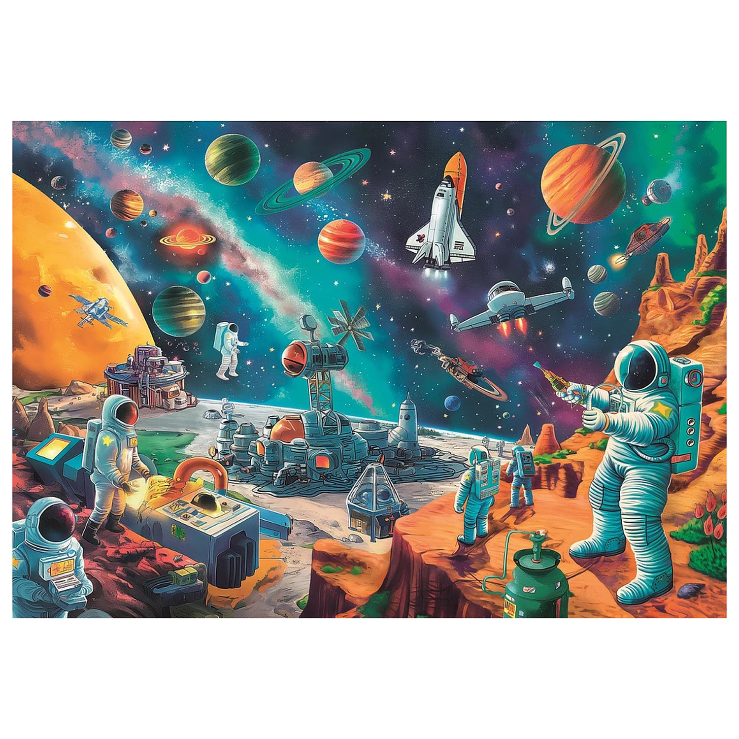 Space Cosmic Crew 104-elementowe puzzle zdjęcie produktu