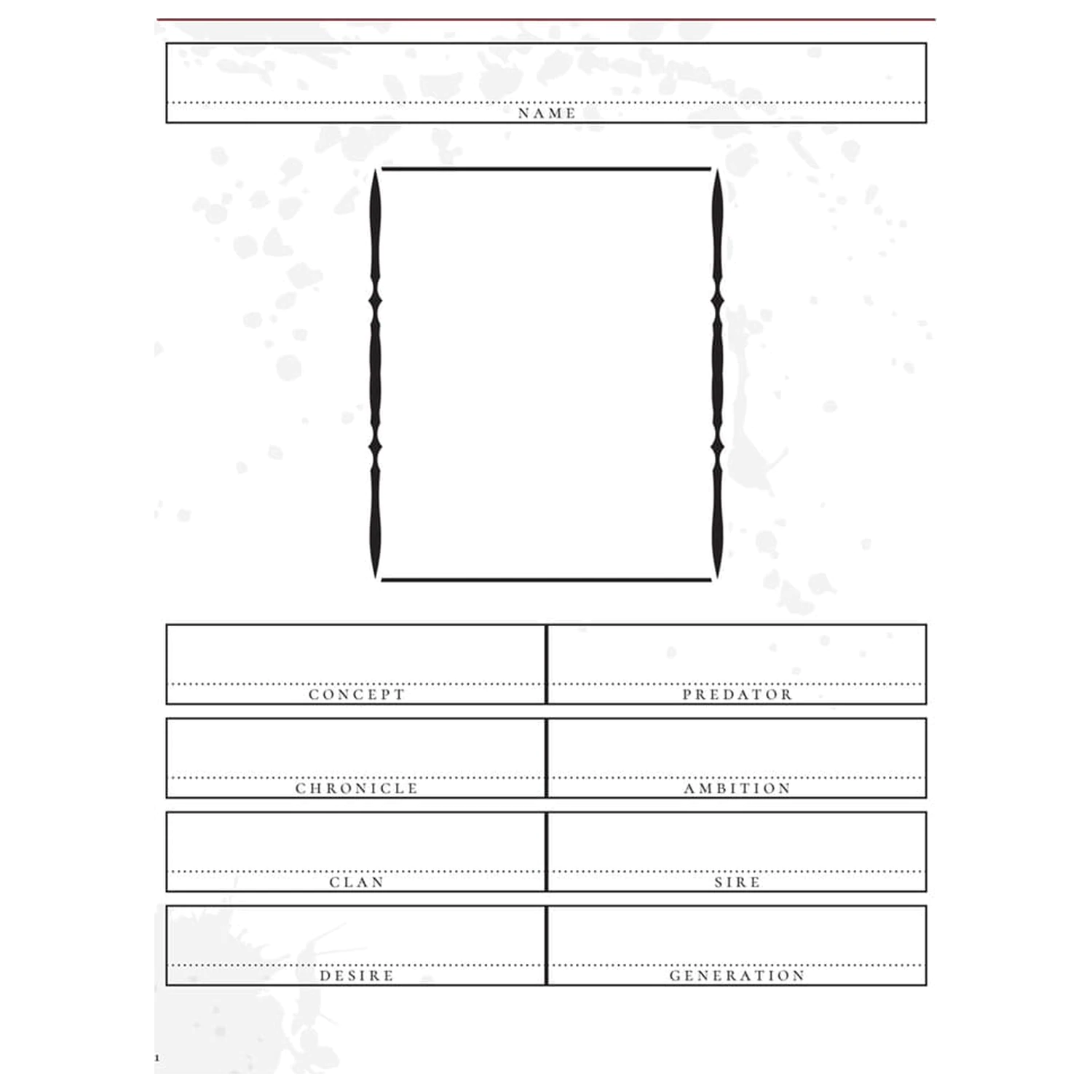 Vampire: The Masquerade 5th Edition RPG Notatnik Postaci Rozszerzony Notatnik Arkusza Postaci *Wersja angielska* zdjęcie produktu