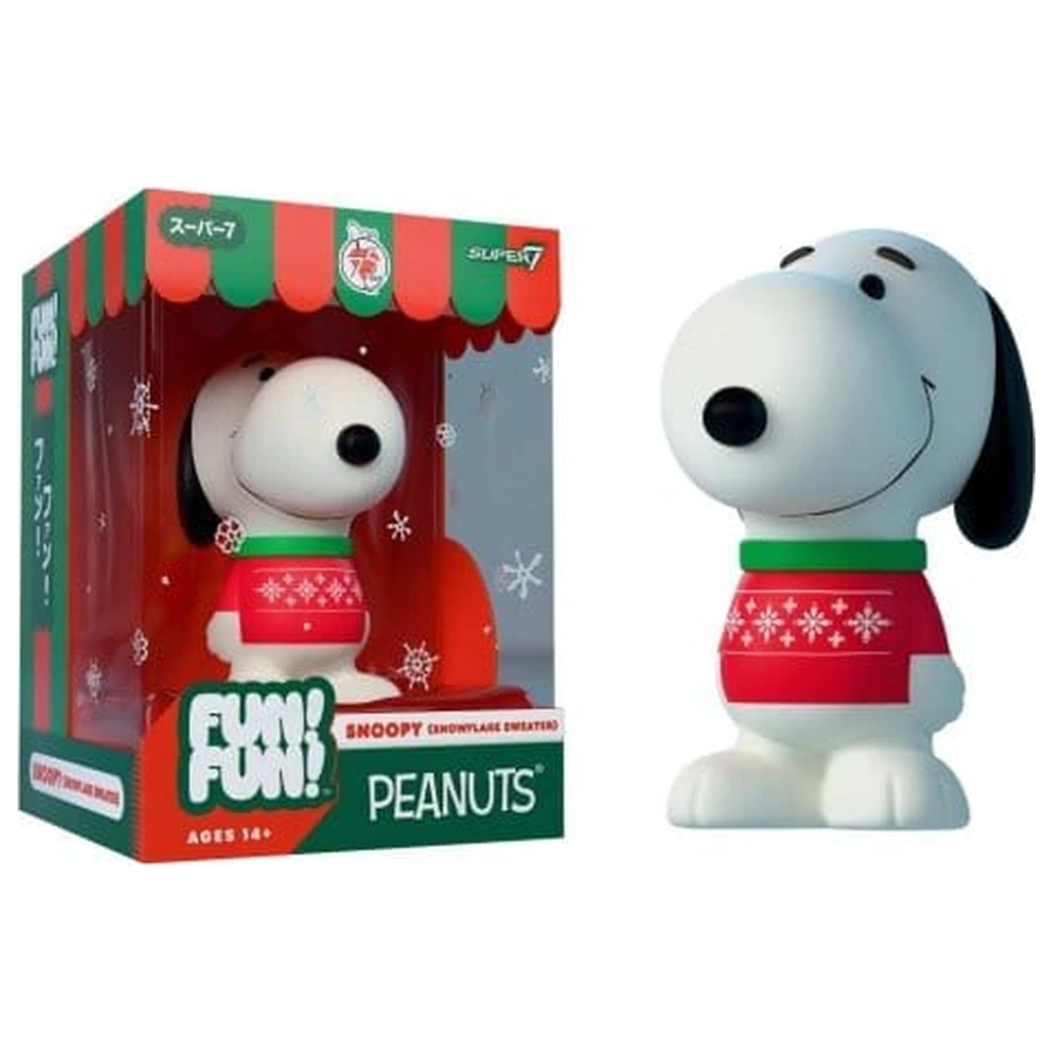 Vintage Peanuts Fun! Fun! Mini figurka fala 03 Holiday Snoopy (Snowflake Sweater) zdjęcie produktu