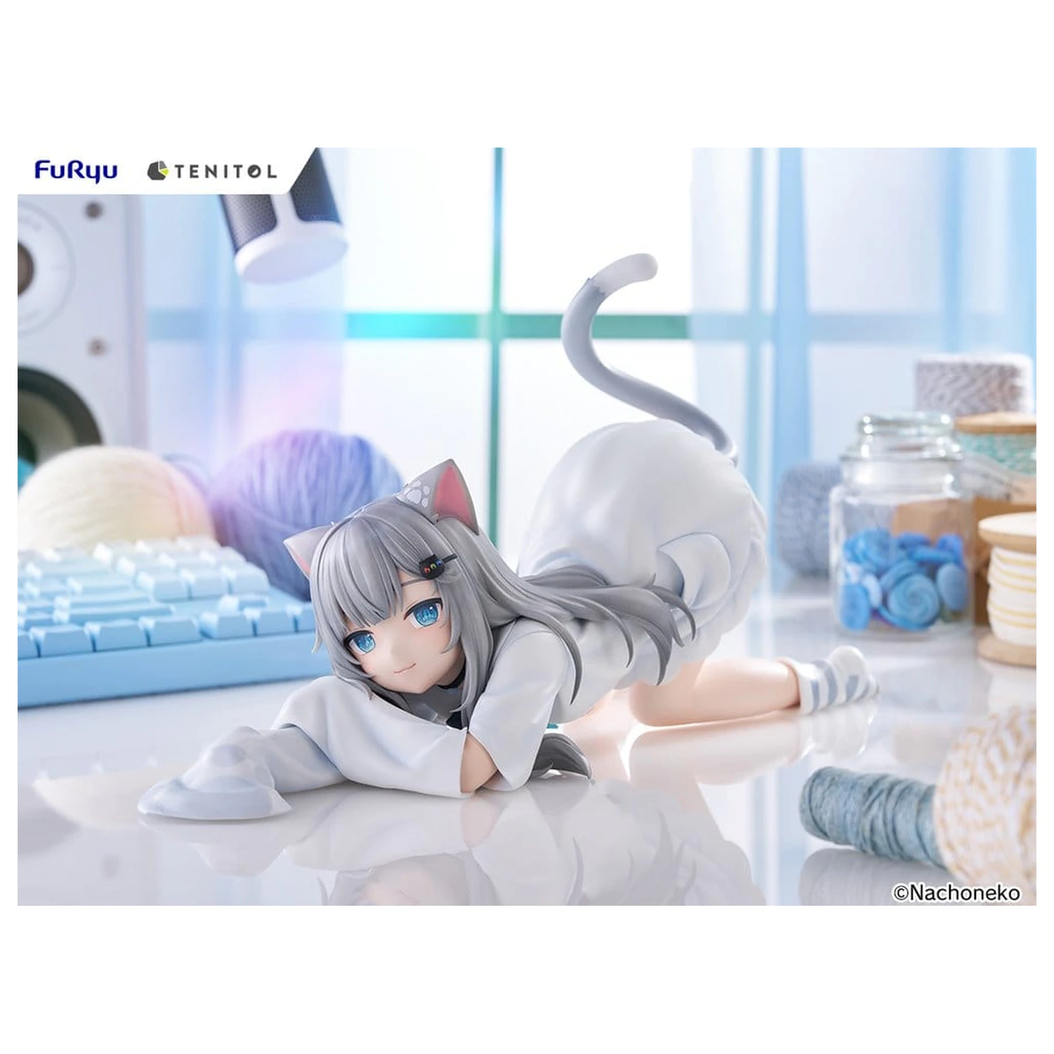 Virtual Youtuber Tenitol Big Noodle Stopper Figurka PCW Nachoneko 18 cm zdjęcie produktu