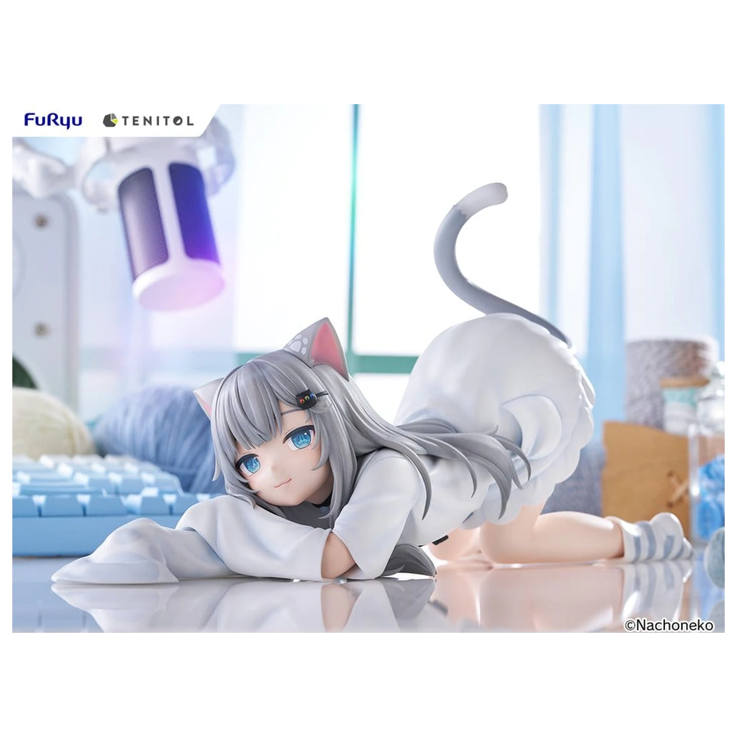Virtual Youtuber Tenitol Big Noodle Stopper Figurka PCW Nachoneko 18 cm zdjęcie produktu