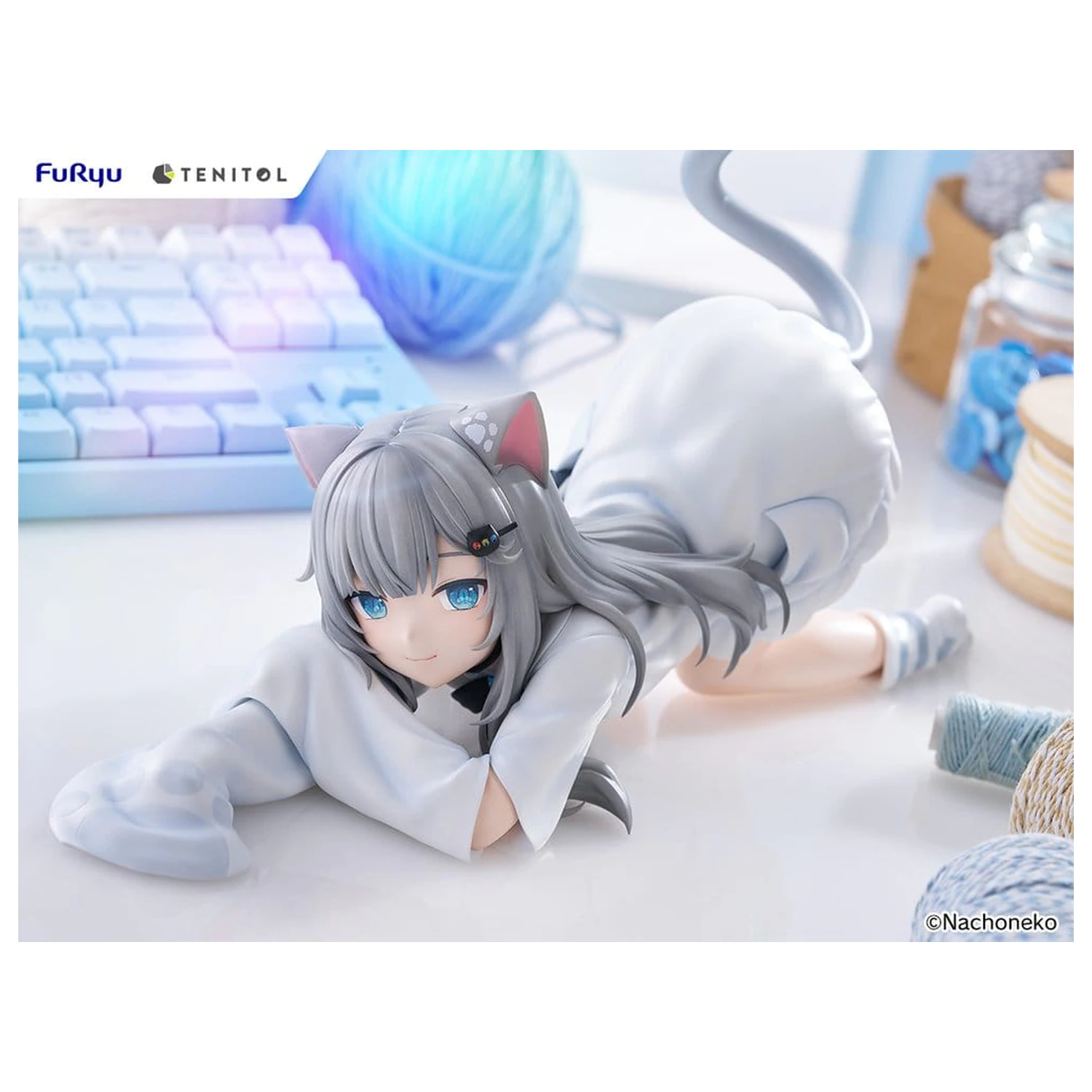Virtual Youtuber Tenitol Big Noodle Stopper Figurka PCW Nachoneko 18 cm zdjęcie produktu