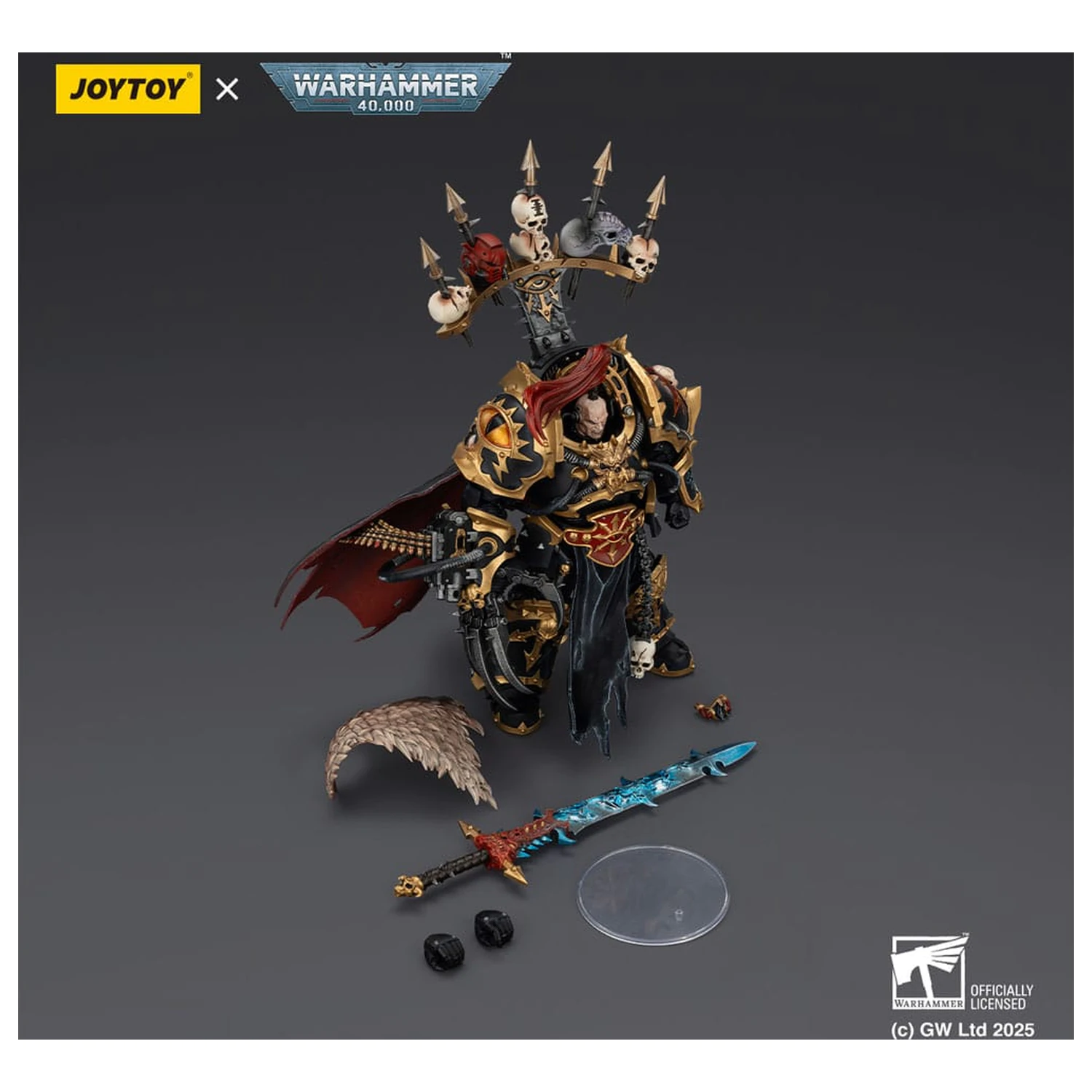 Warhammer 40,000 Figurka Akcji Black Legion Abaddon the Despoiler z Drach'nyen i Talo 16 cm zdjęcie produktu