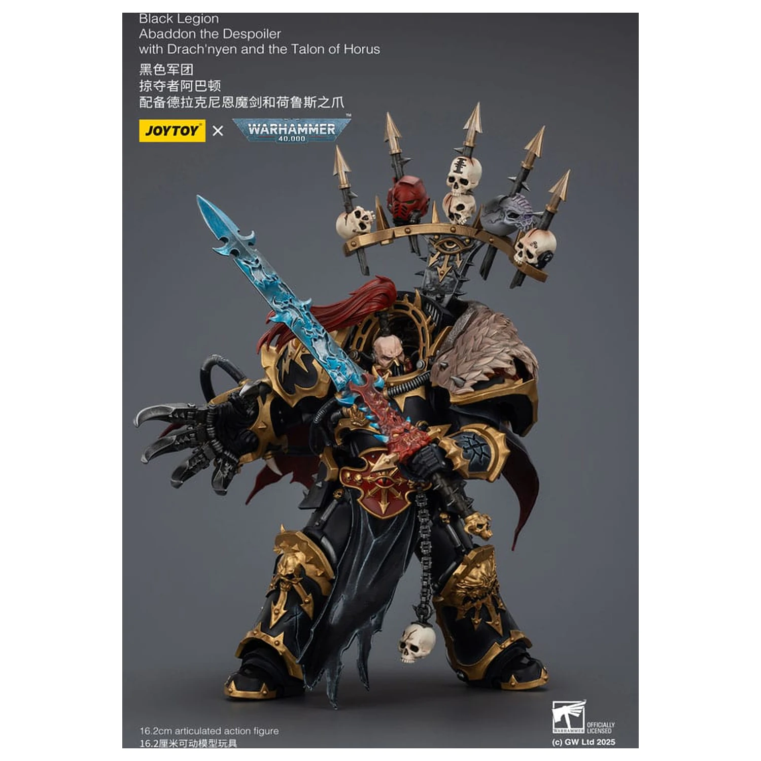 Warhammer 40,000 Figurka Akcji Black Legion Abaddon the Despoiler z Drach'nyen i Talo 16 cm zdjęcie produktu