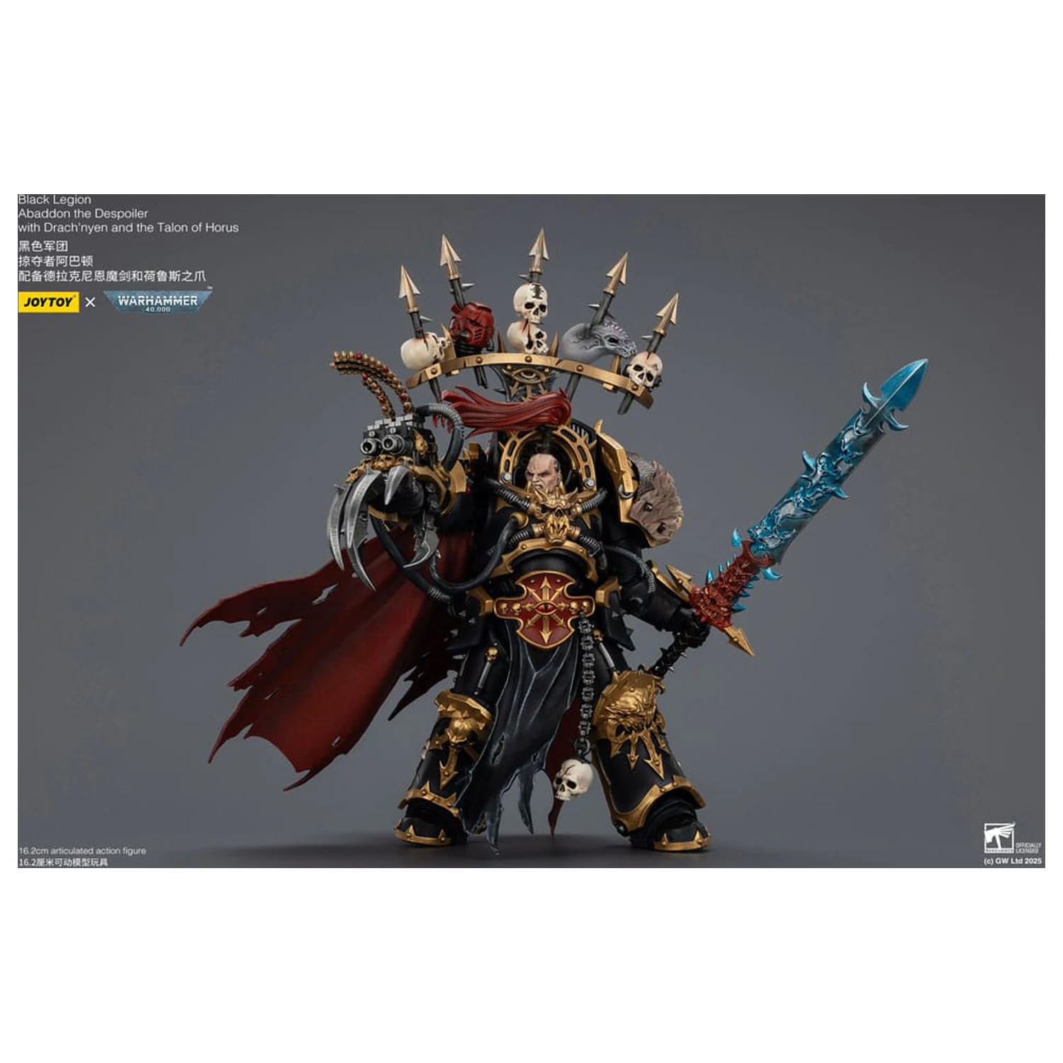 Warhammer 40,000 Figurka Akcji Black Legion Abaddon the Despoiler z Drach'nyen i Talo 16 cm zdjęcie produktu