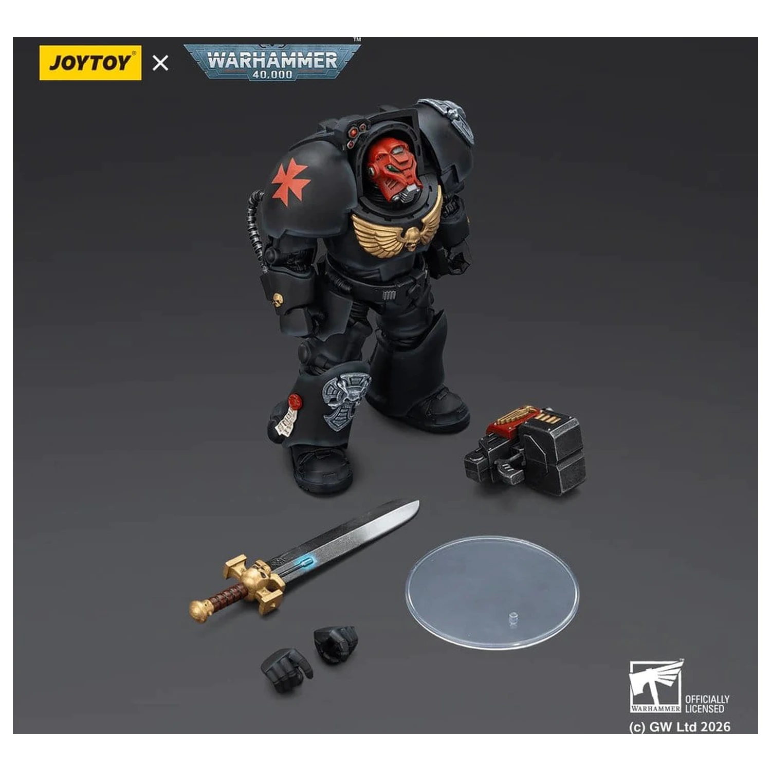 Warhammer 40,000 Action Figure Black Templars Terminator 1 z Power Sword i Storm Bolter 14 cm zdjęcie produktu
