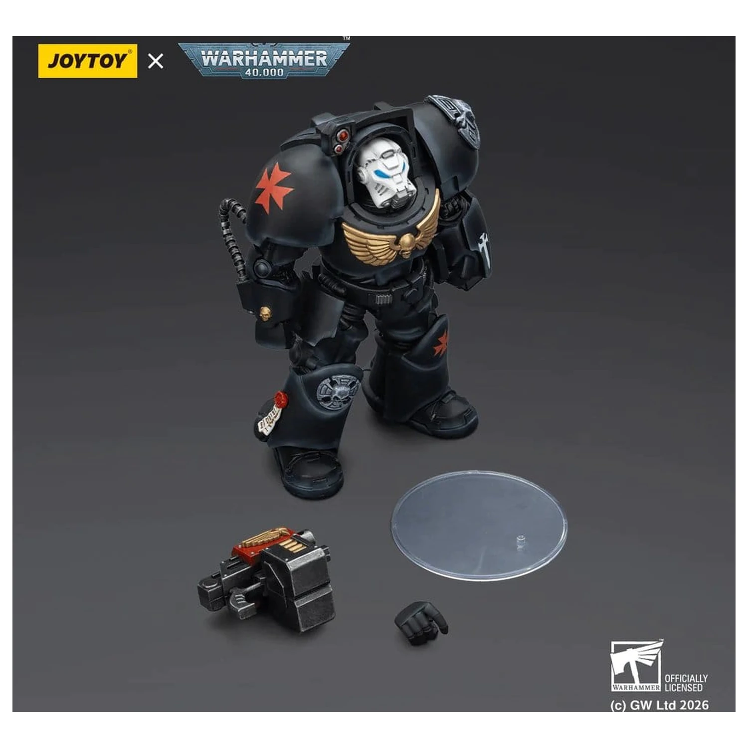 Warhammer 40,000 Figurka Akcji Black Templars Terminator 2 z Power Fist i Storm Bolter 14 cm zdjęcie produktu