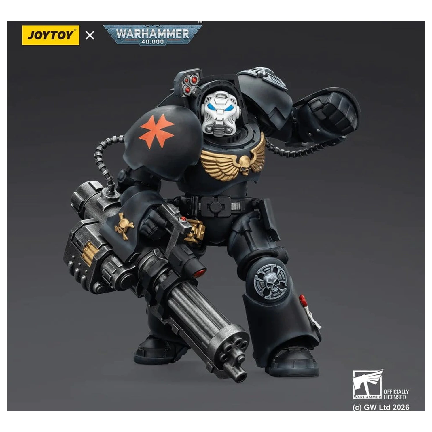 Warhammer 40,000 figurka akcji Black Templars Terminator 3 z Power Fist i Assault Cannon 14 cm zdjęcie produktu