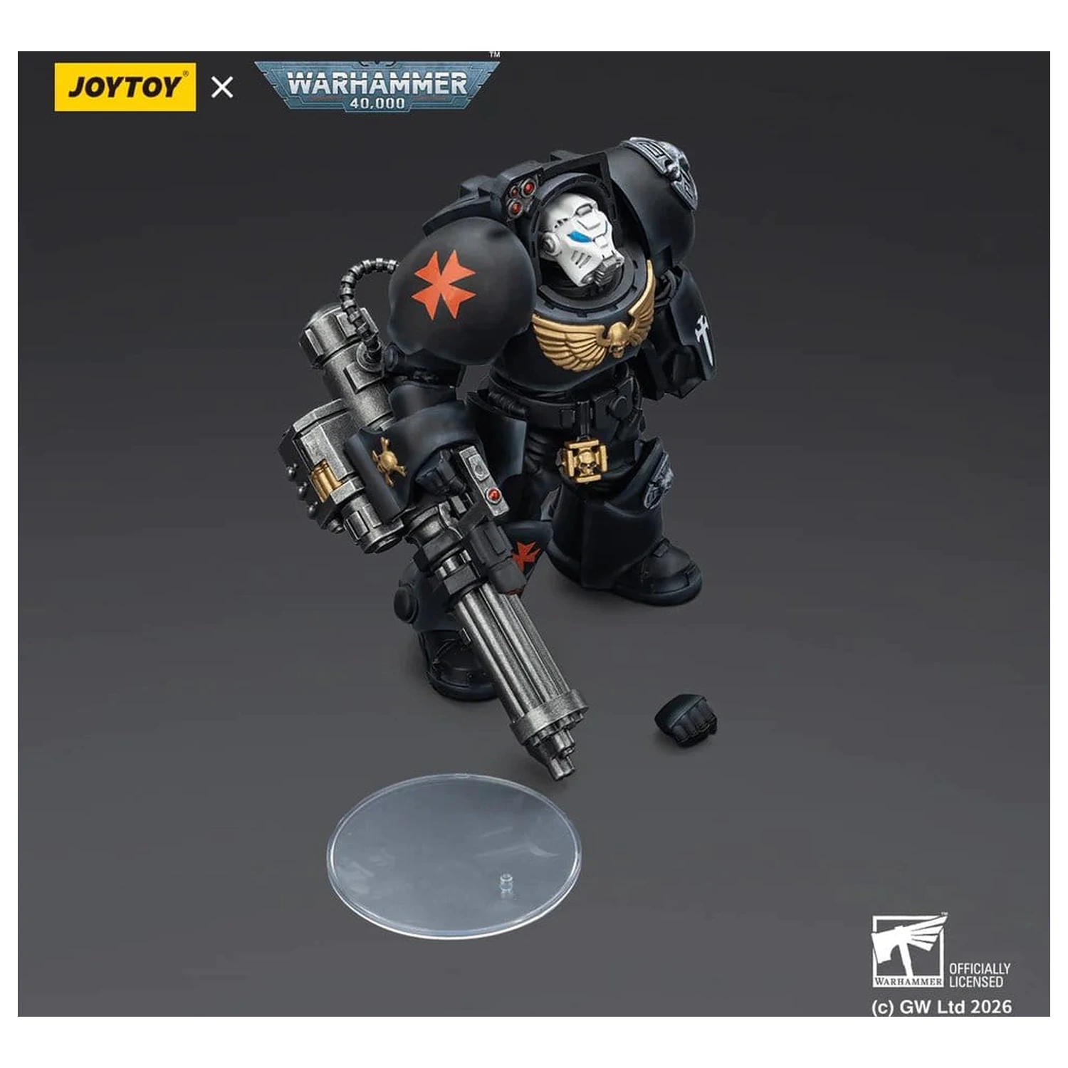 Warhammer 40,000 figurka akcji Black Templars Terminator 3 z Power Fist i Assault Cannon 14 cm zdjęcie produktu