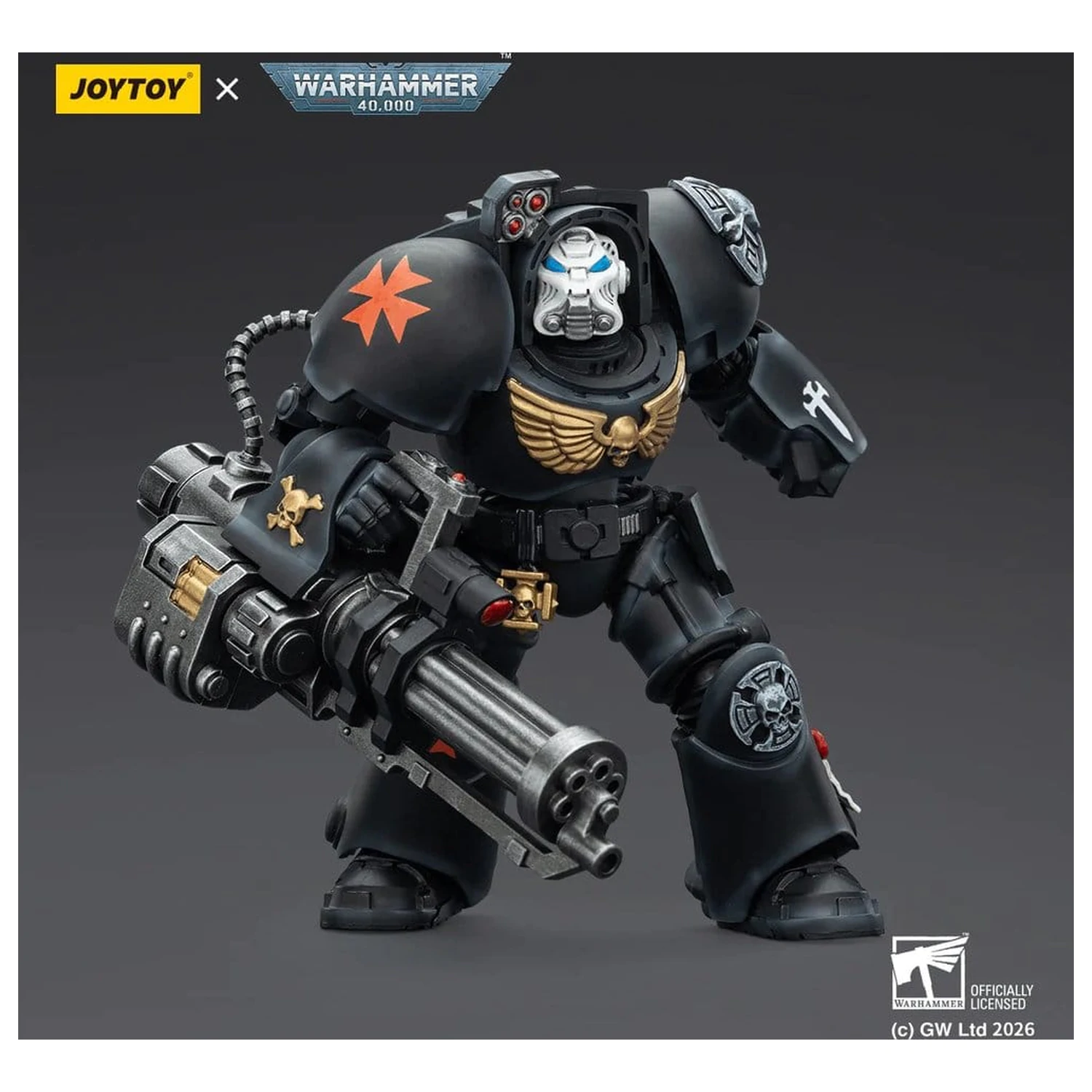 Warhammer 40,000 figurka akcji Black Templars Terminator 3 z Power Fist i Assault Cannon 14 cm zdjęcie produktu