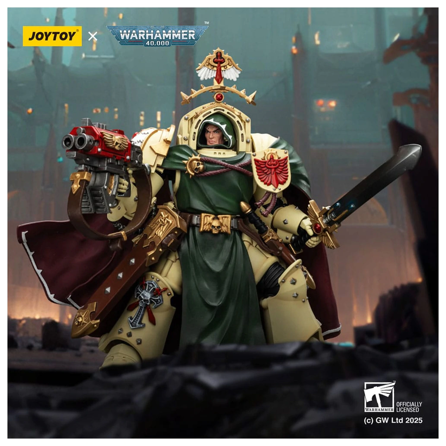 Warhammer 40,000: Dark Angels Figurka Akcji Belial Wielki Mistrz Deathwing z Mieczem Ciszy i Storm Bolterem 14 cm zdjęcie produktu