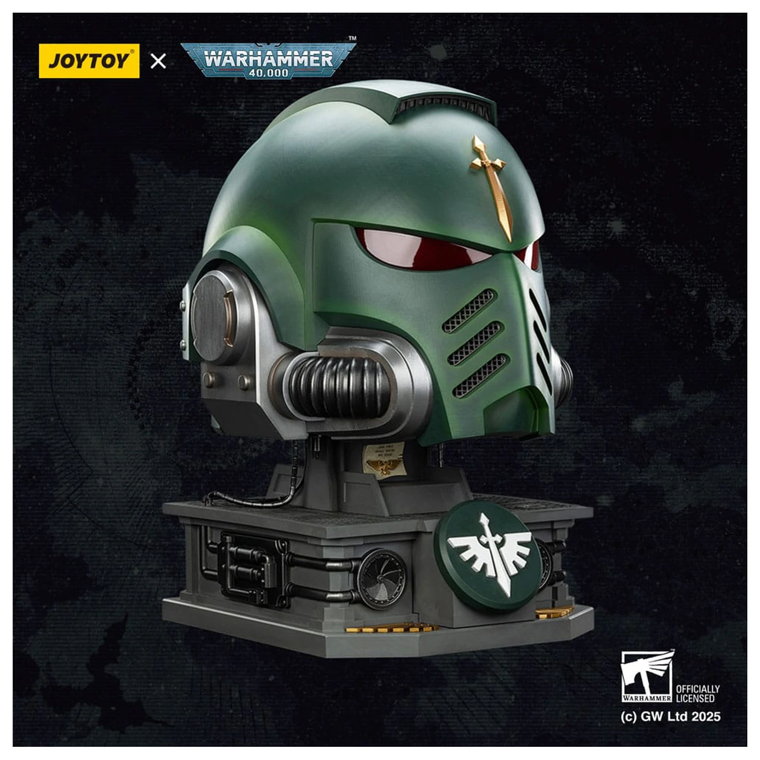 Warhammer 40,000: Dark Angels MkX Kask i podstawka ekspozycyjna 44 cm zdjęcie produktu