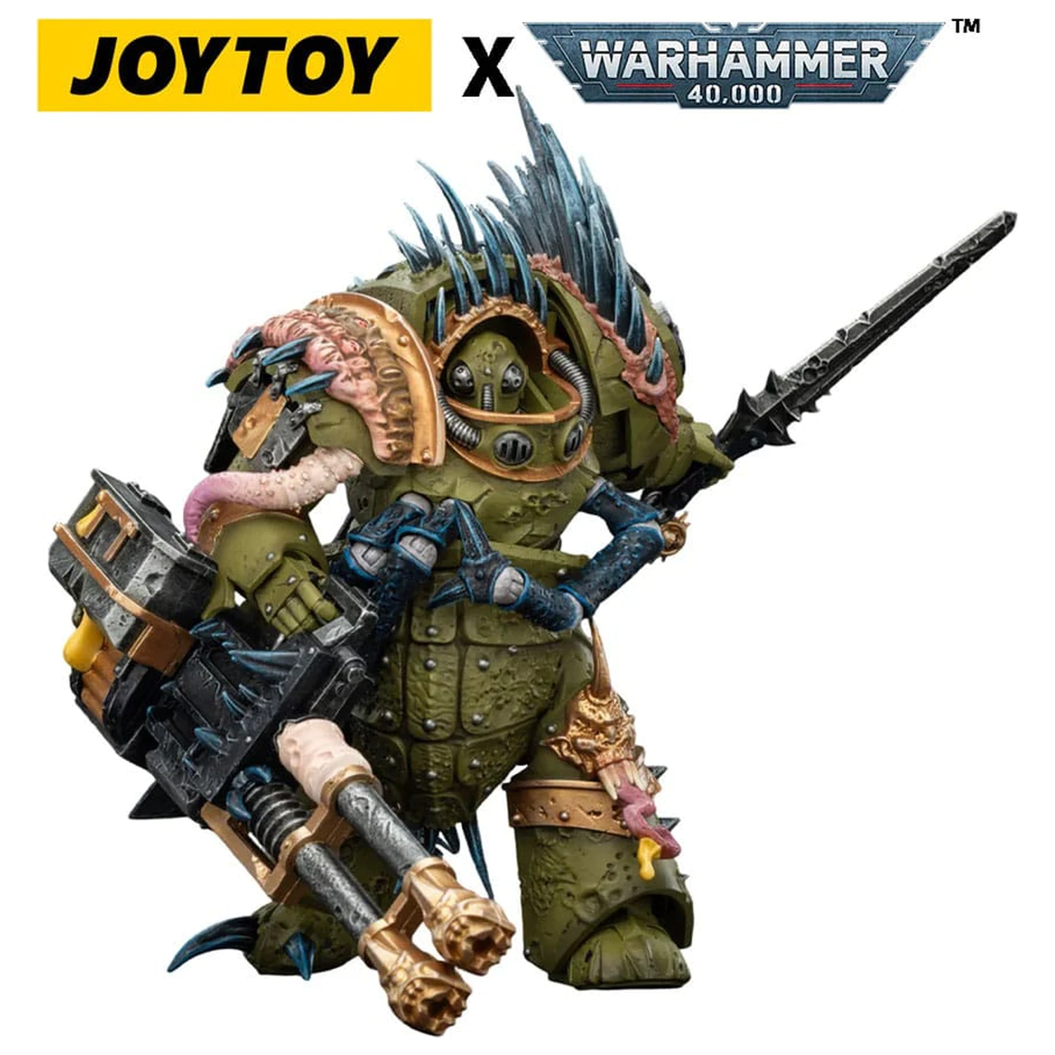 Warhammer 40,000 Figurka Akcji Death Guard Blightlord Terminator 1 z Reaper Autocannon i Bubotic Blades 14 cm zdjęcie produktu