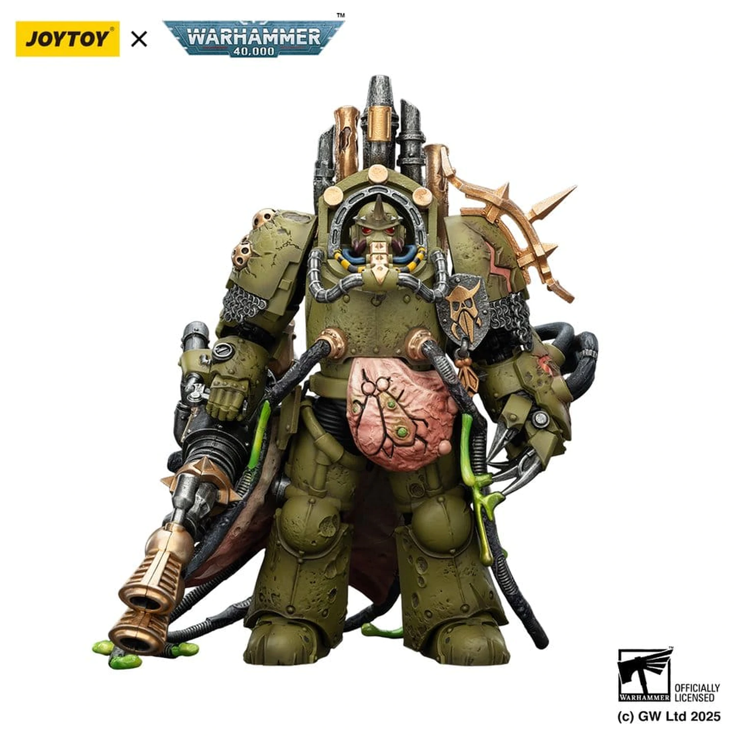 Warhammer 40,000 Figurka Akcji Death Guard Lord of Virulence z Pięścią Mocy i Podwójnym Plaga Miotaczem 14 cm zdjęcie produktu