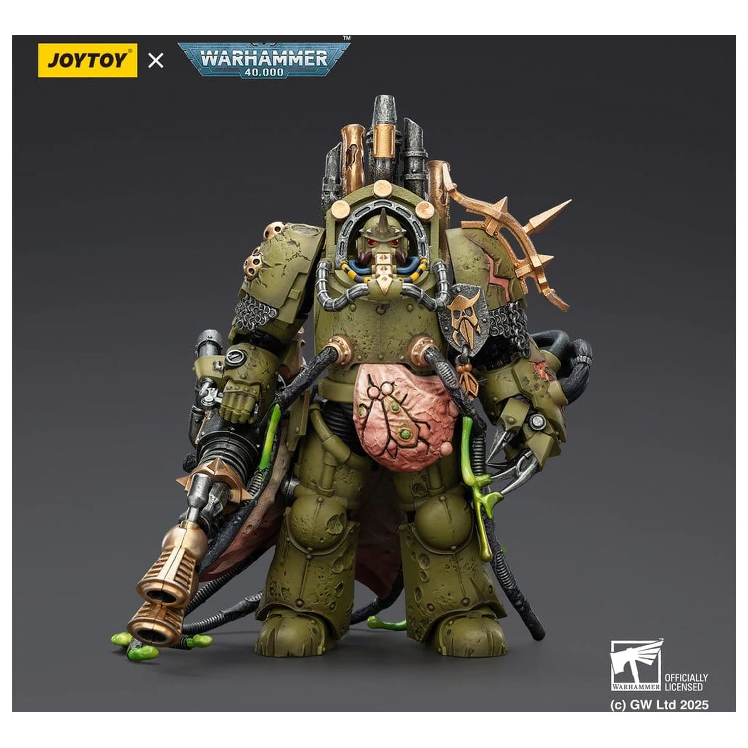 Warhammer 40,000 Figurka Akcji Death Guard Lord of Virulence z Pięścią Mocy i Podwójnym Plaga Miotaczem 14 cm zdjęcie produktu