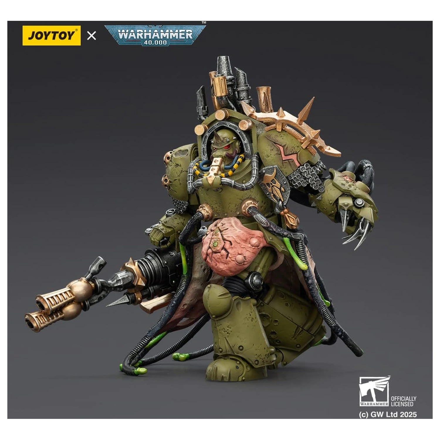 Warhammer 40,000 Figurka Akcji Death Guard Lord of Virulence z Pięścią Mocy i Podwójnym Plaga Miotaczem 14 cm zdjęcie produktu