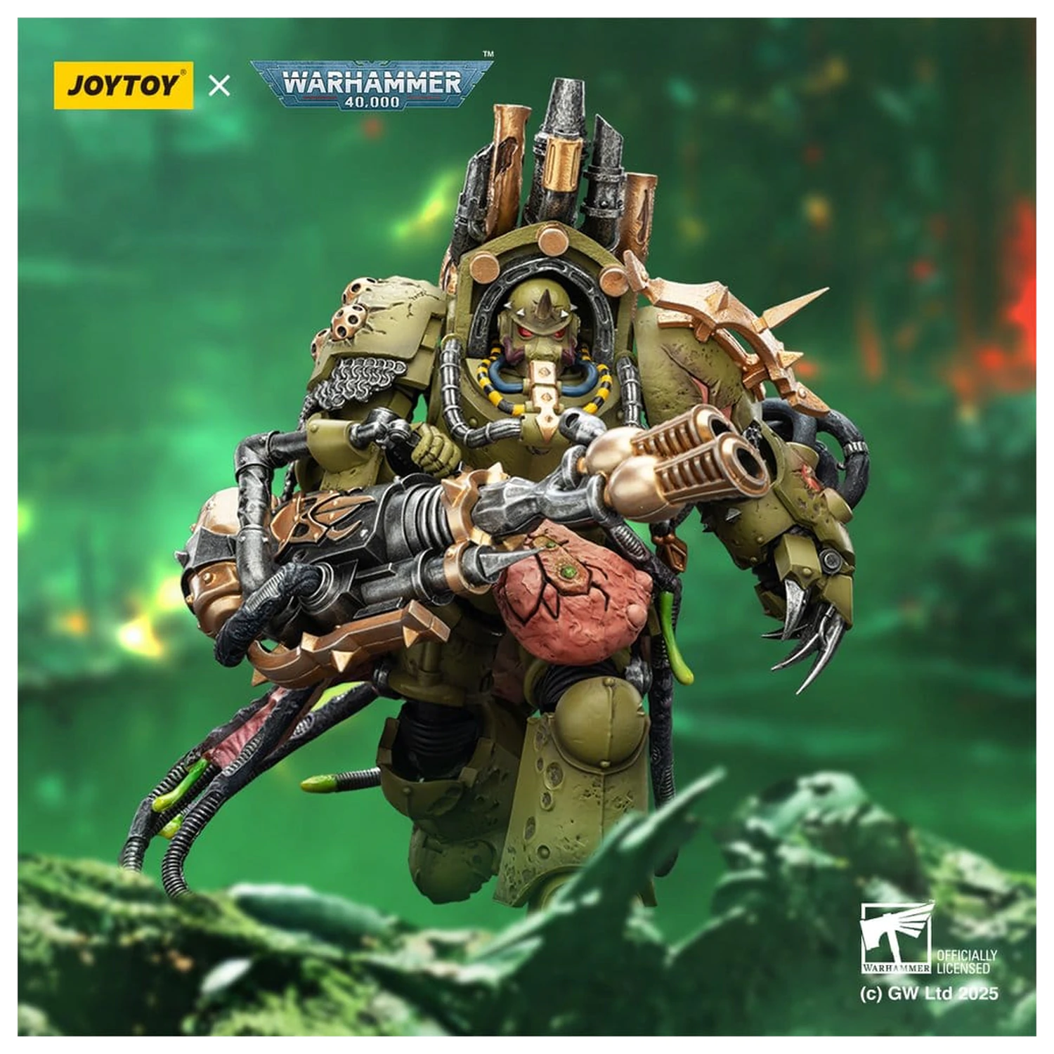 Warhammer 40,000 Figurka Akcji Death Guard Lord of Virulence z Pięścią Mocy i Podwójnym Plaga Miotaczem 14 cm zdjęcie produktu