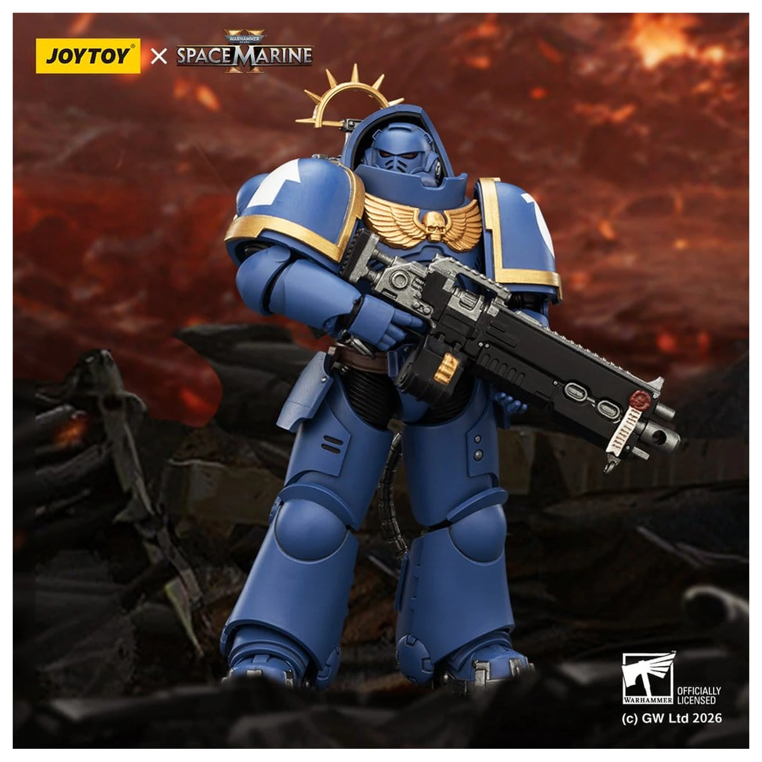 Warhammer 40,000 Action Figure Game Edition Ultramarines Heavy Intercessor figurka kolekcjonerska 13 cm zdjęcie produktu