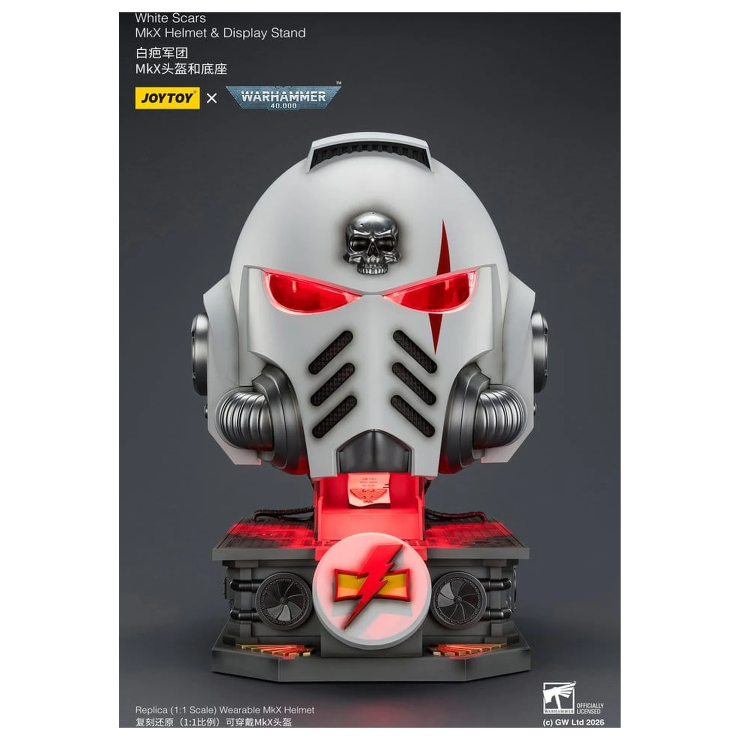 Warhammer 40,000 Helmet with Display Stand White Scars MkX 44 cm zdjęcie produktu