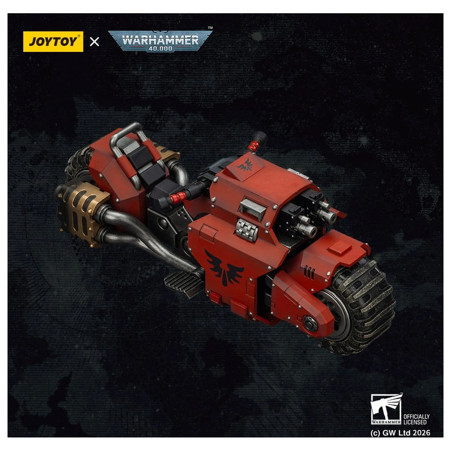 Warhammer 40,000 Raider-pattern Combat Bike Blood Angels z podwójnymi bolt rifles 22 cm zdjęcie produktu