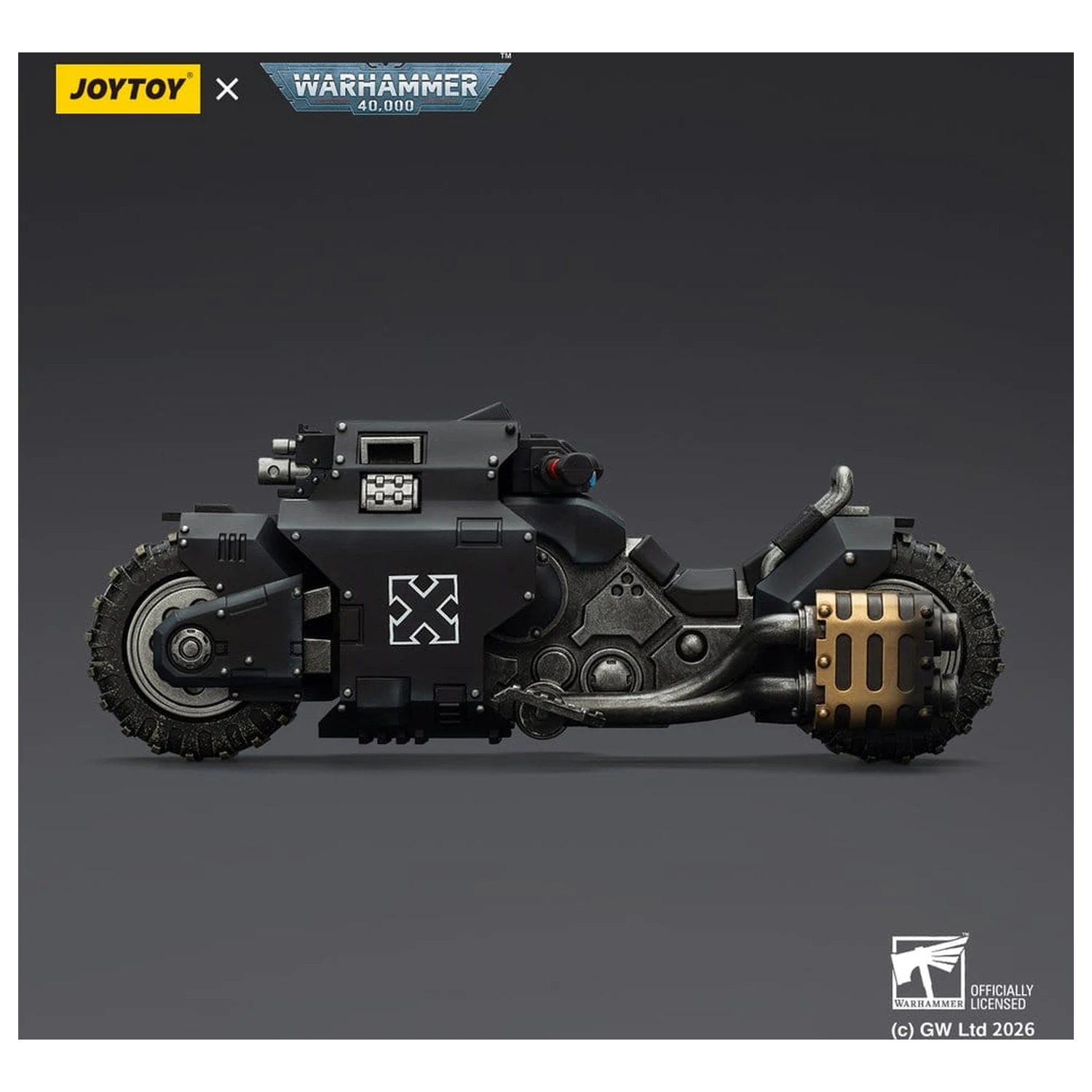 Warhammer 40,000 Raider-pattern Combat Bike Raven Guard z podwójnymi karabinami boltowymi 22 cm zdjęcie produktu