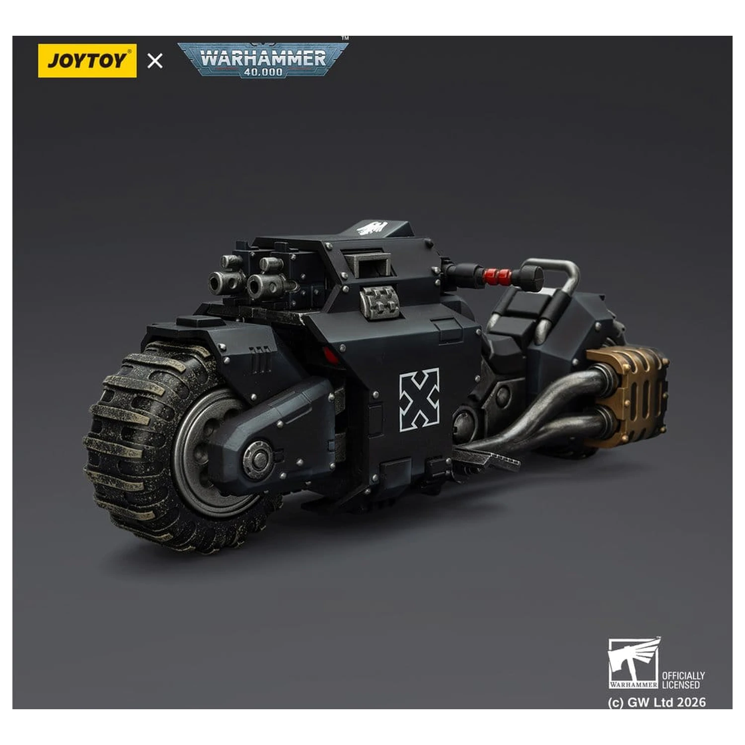 Warhammer 40,000 Raider-pattern Combat Bike Raven Guard z podwójnymi karabinami boltowymi 22 cm zdjęcie produktu
