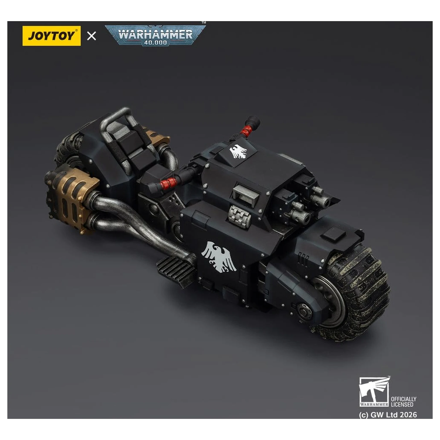 Warhammer 40,000 Raider-pattern Combat Bike Raven Guard z podwójnymi karabinami boltowymi 22 cm zdjęcie produktu