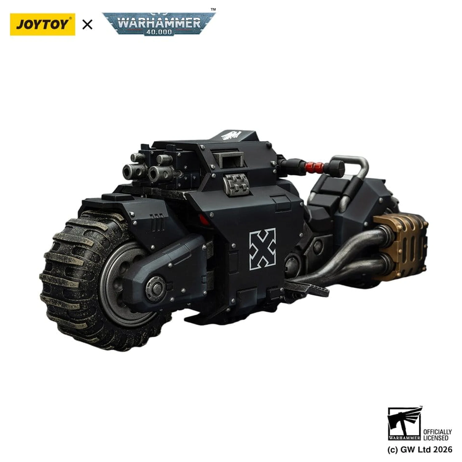 Warhammer 40,000 Raider-pattern Combat Bike Raven Guard z podwójnymi karabinami boltowymi 22 cm zdjęcie produktu
