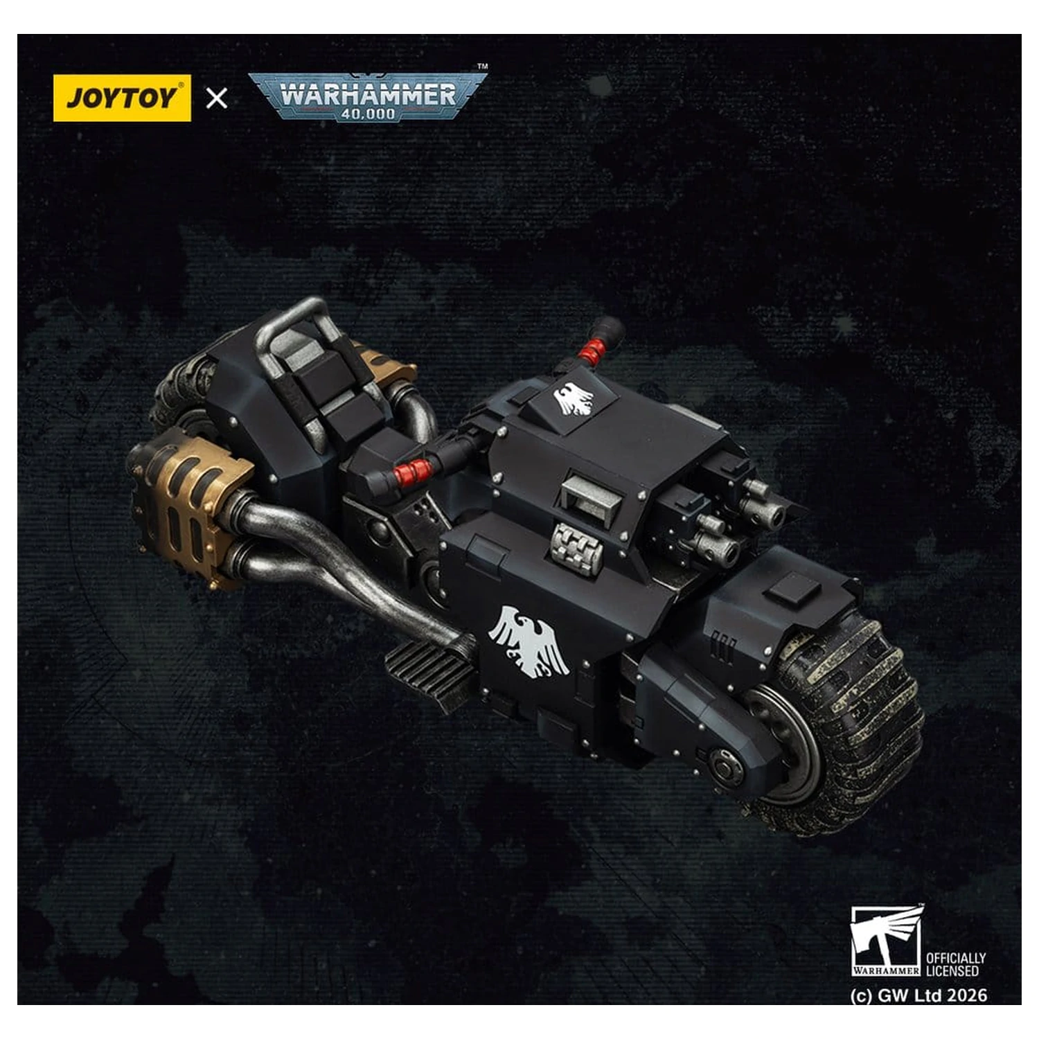 Warhammer 40,000 Raider-pattern Combat Bike Raven Guard z podwójnymi karabinami boltowymi 22 cm zdjęcie produktu