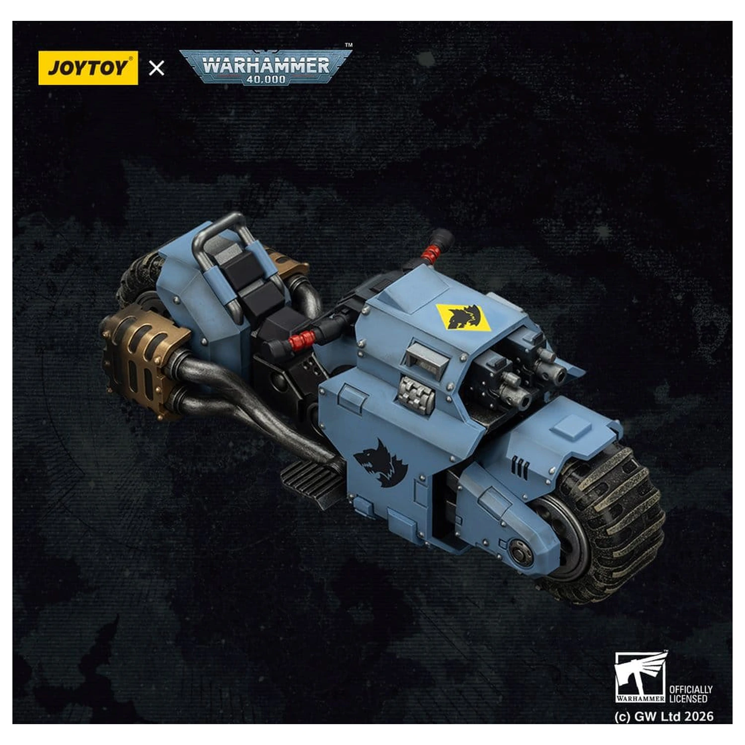 Warhammer 40,000 Raider-pattern Combat Bike Space Wolves z podwójnymi karabinami bolter 22 cm zdjęcie produktu