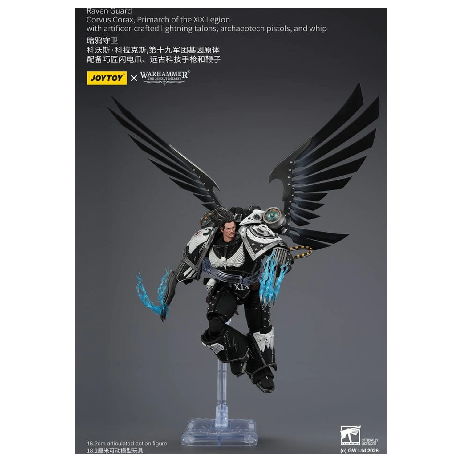 Warhammer 40,000 Figurka Akcji Raven Guard Corvus Corax, Primarcha XIX Legionu 18 cm zdjęcie produktu