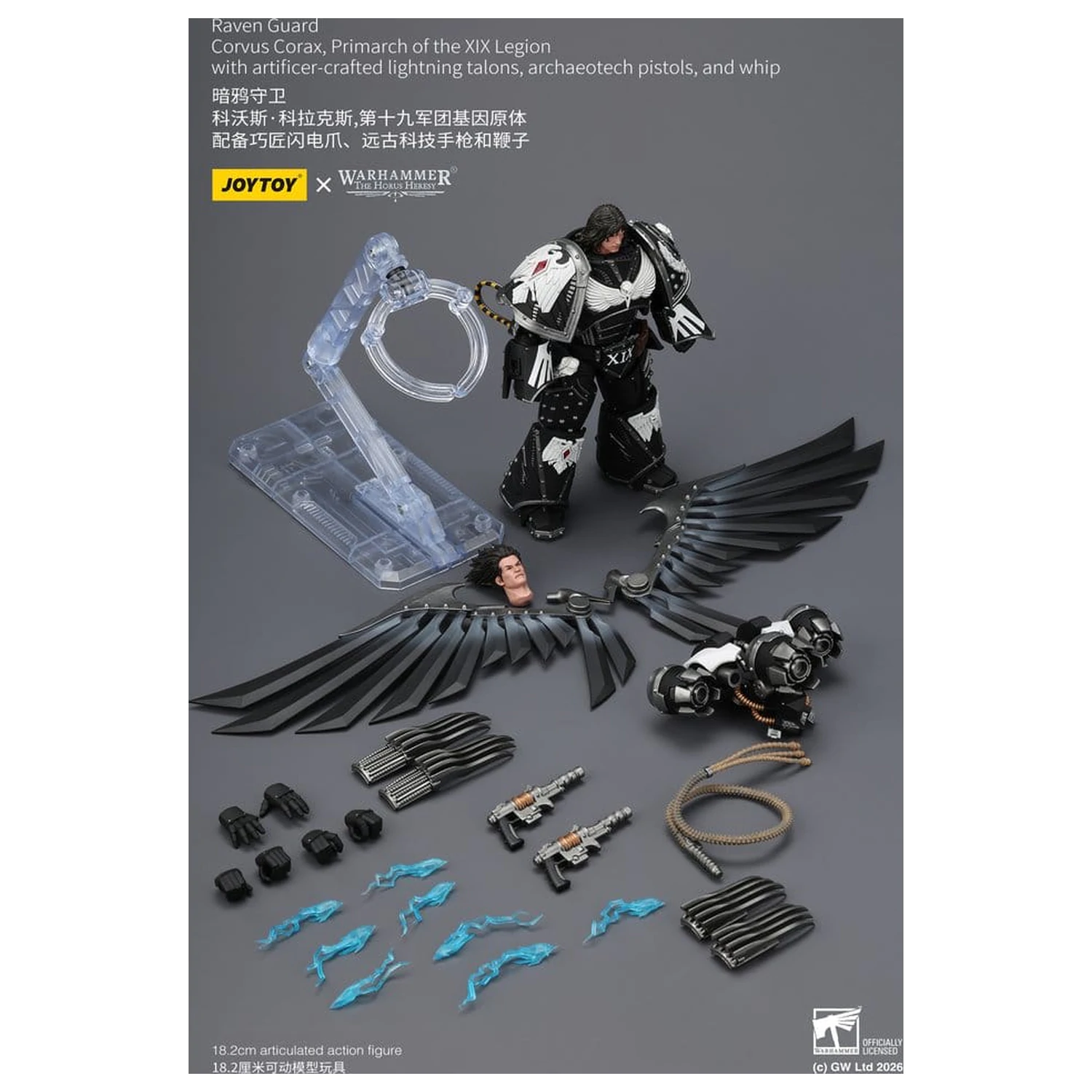 Warhammer 40,000 Figurka Akcji Raven Guard Corvus Corax, Primarcha XIX Legionu 18 cm zdjęcie produktu