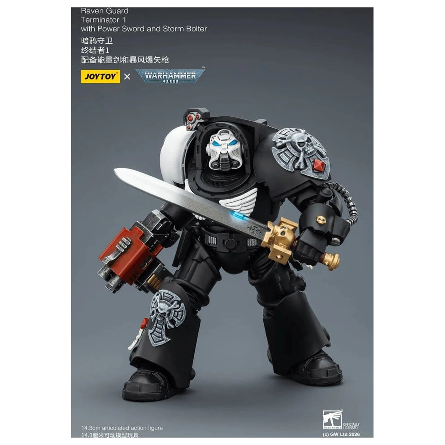 Warhammer 40,000 Figurka Akcji Raven Guard Terminator 1 z Power Sword i Storm Bolter 14 cm zdjęcie produktu