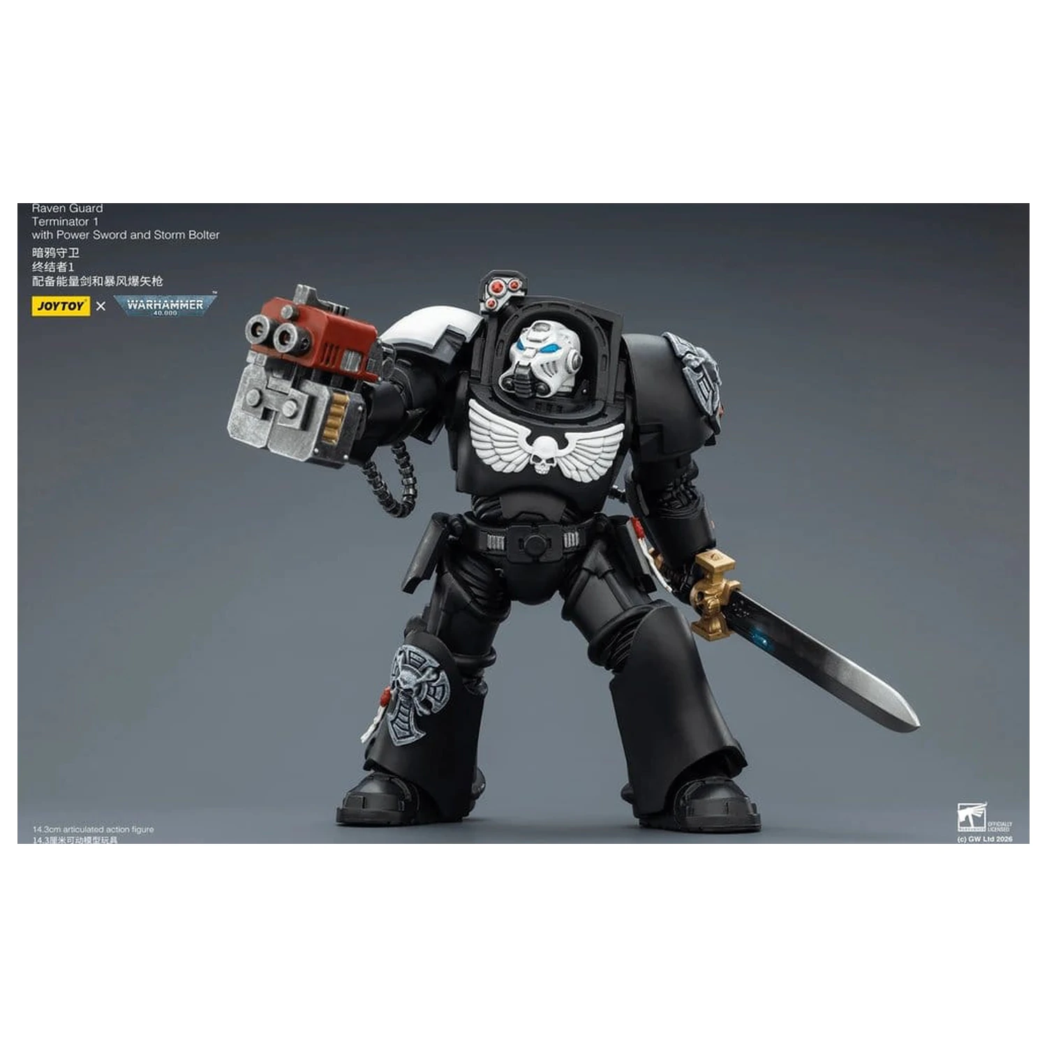 Warhammer 40,000 Figurka Akcji Raven Guard Terminator 1 z Power Sword i Storm Bolter 14 cm zdjęcie produktu