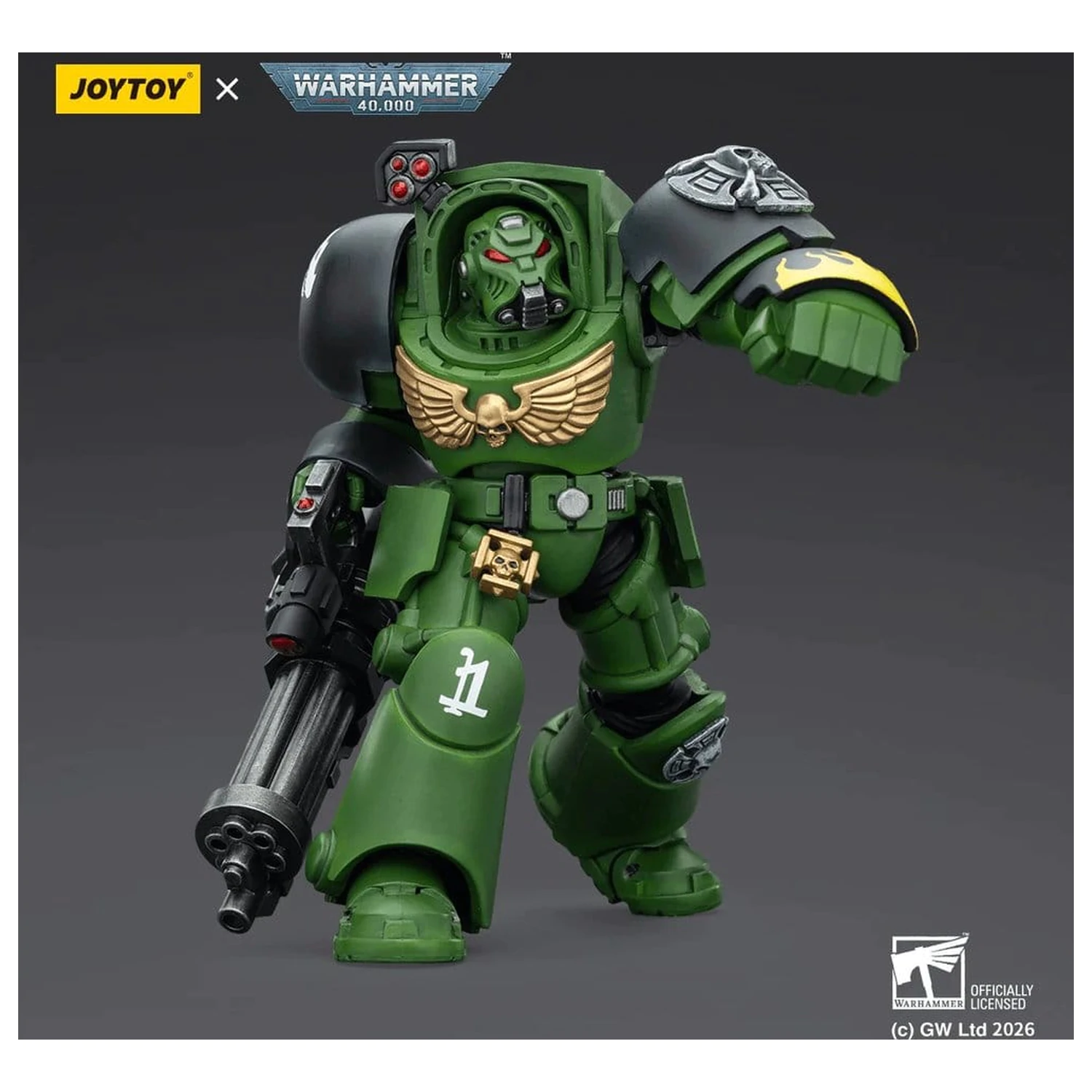 Warhammer 40,000 Action Figure Salamanders Terminator 3 z Power Fist i Assault Cannon 14 cm zdjęcie produktu