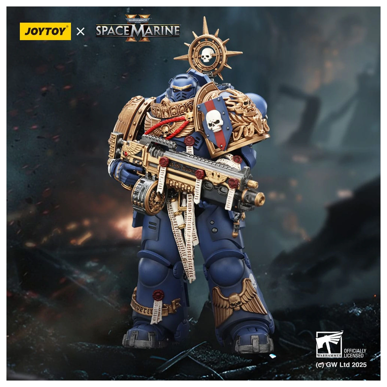 Warhammer 40,000: Space Marine 2 Figurka Akcji Ultramarines Heavy Relic Primus Armor z Heavy Relic Bolt Rifle 13 cm zdjęcie produktu